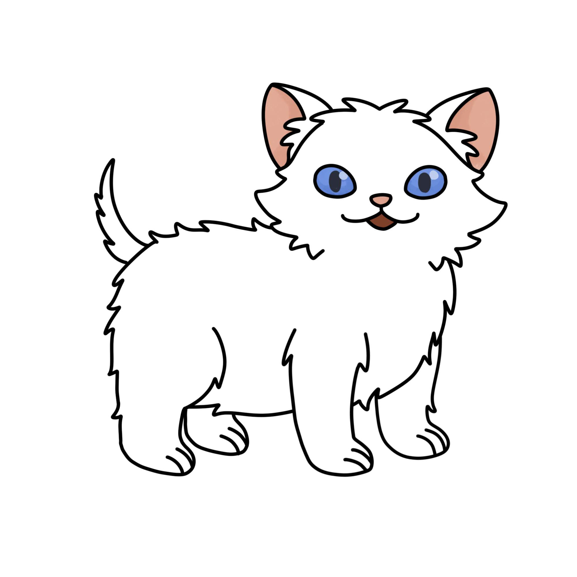 How to Draw a Small Cat - Step-11