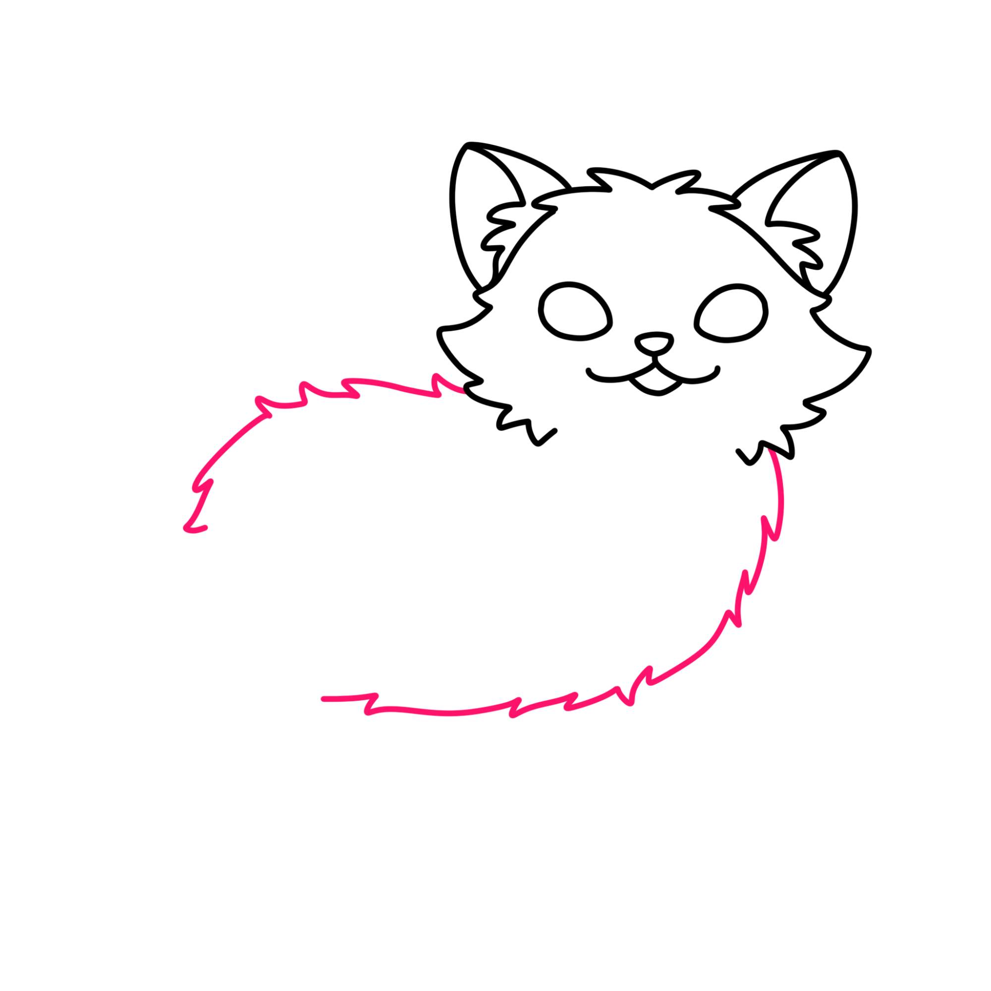 How to Draw a Small Cat - Step-6