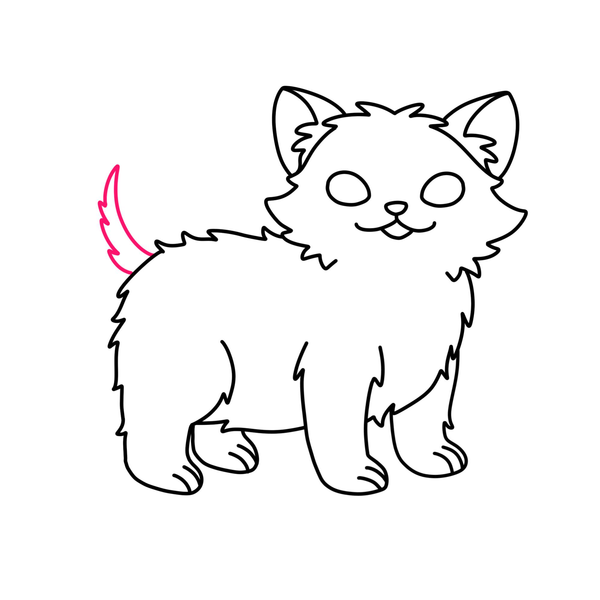 How to Draw a Small Cat - Step-8