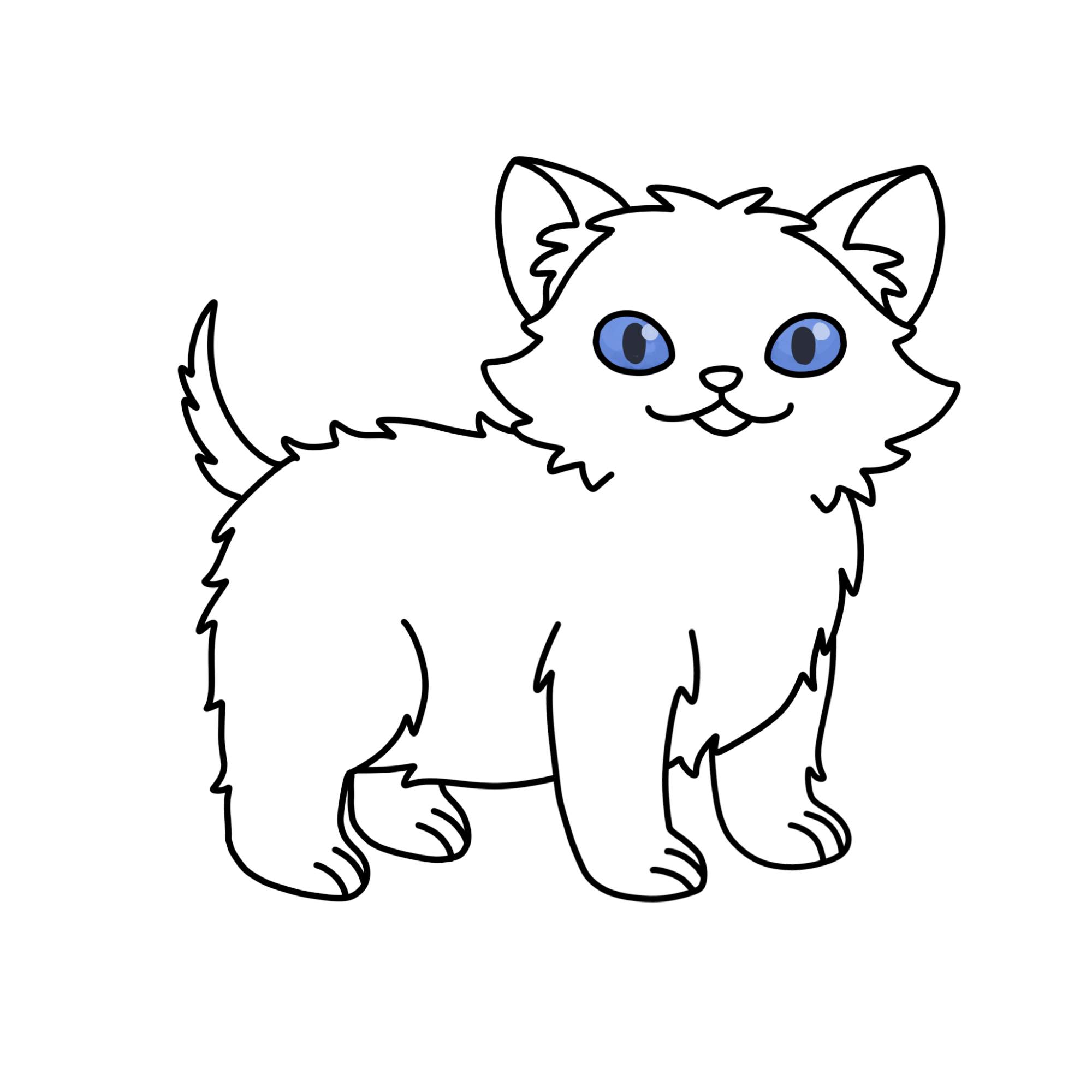 How to Draw a Small Cat - Step-9