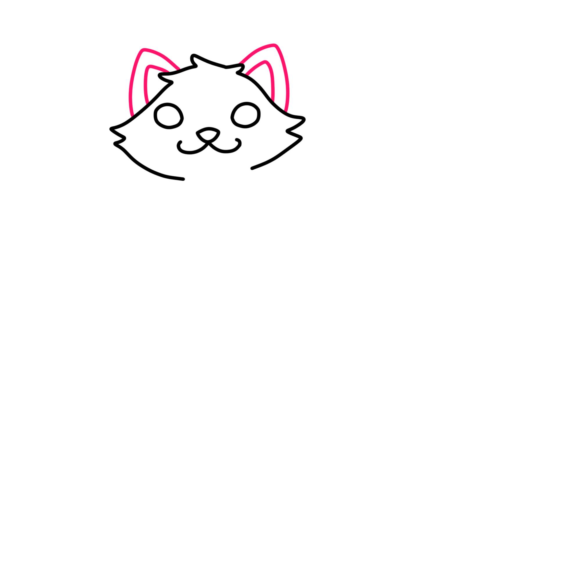 Sitting Cat Drawing - Step-5