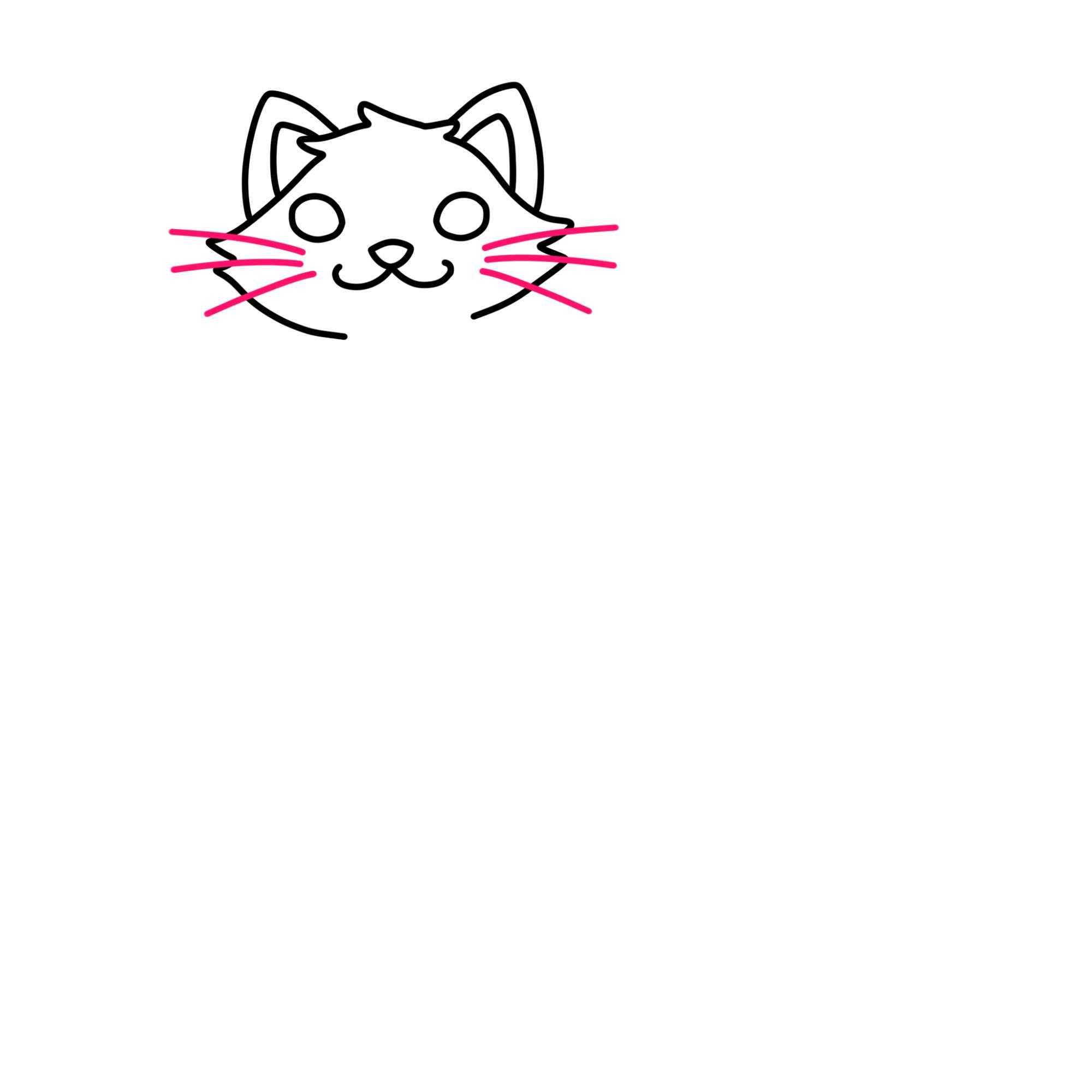 Sitting Cat Drawing - Step-6