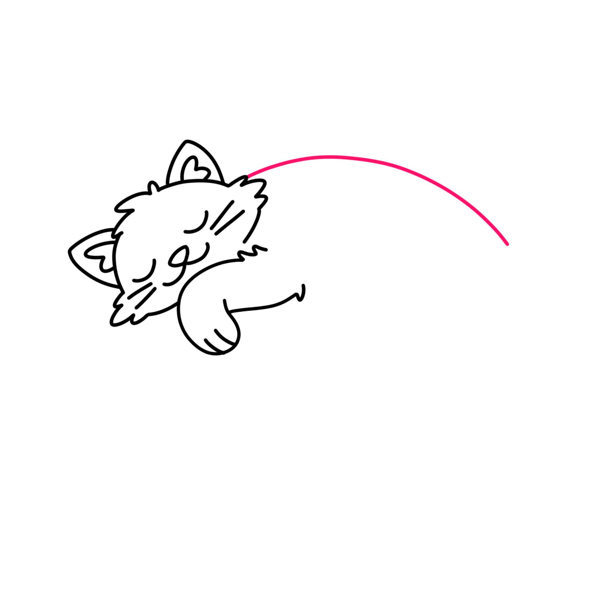 Sleeping Cat Drawing - Step-8