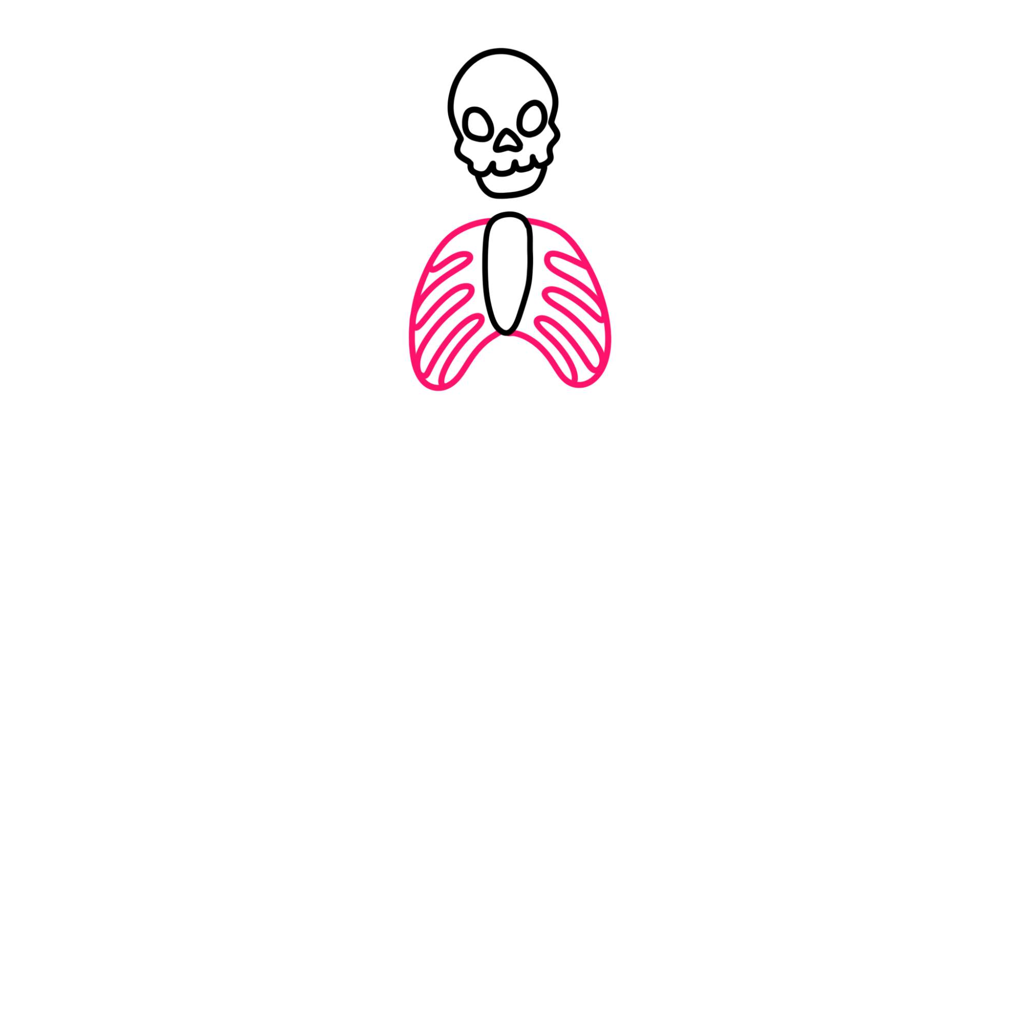 Easy Skeleton Drawing - Step-6