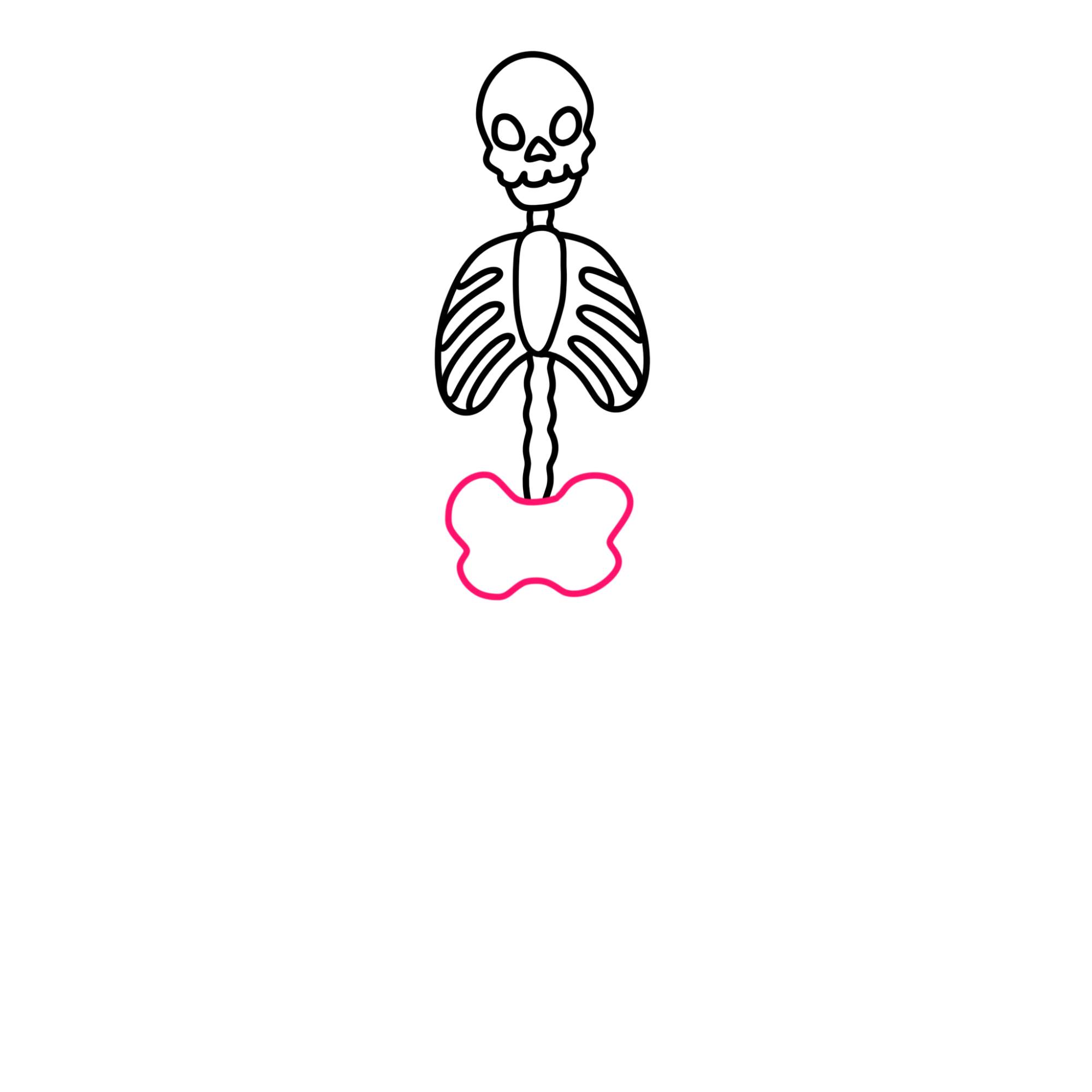 Easy Skeleton Drawing - Step-8