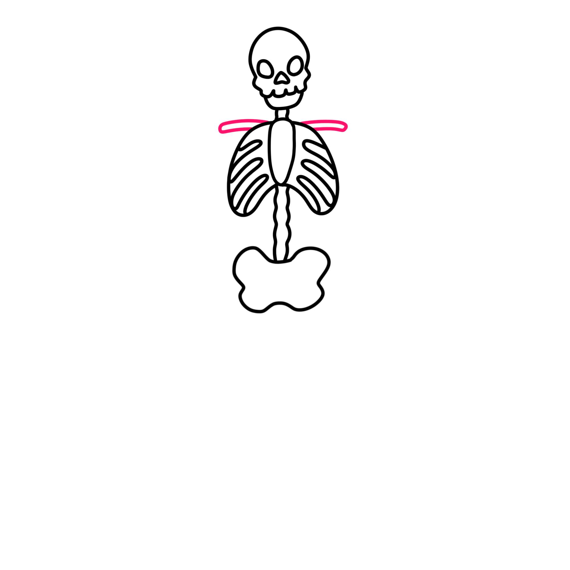 Easy Skeleton Drawing - Step-9