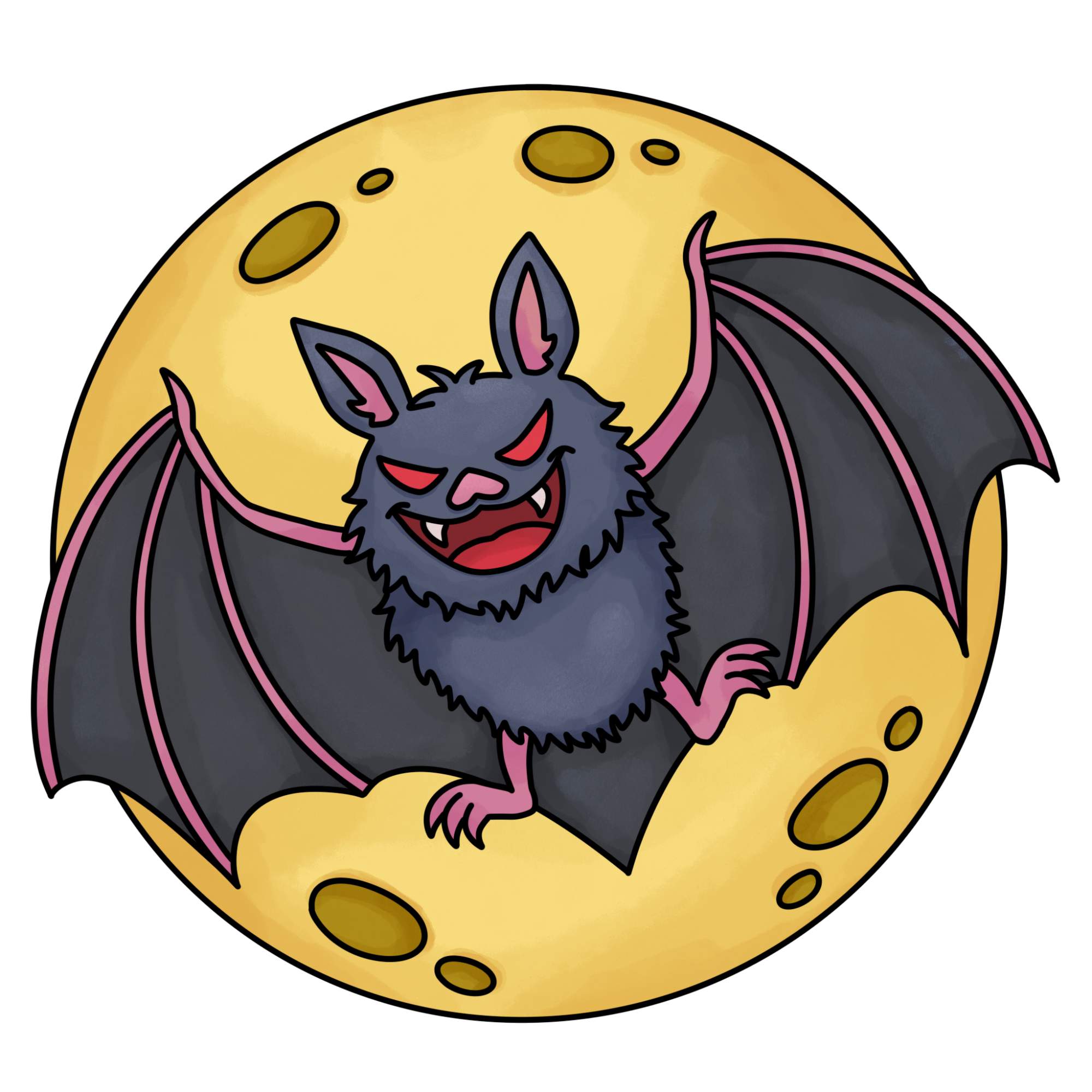 Halloween Bat Drawing - Step-18