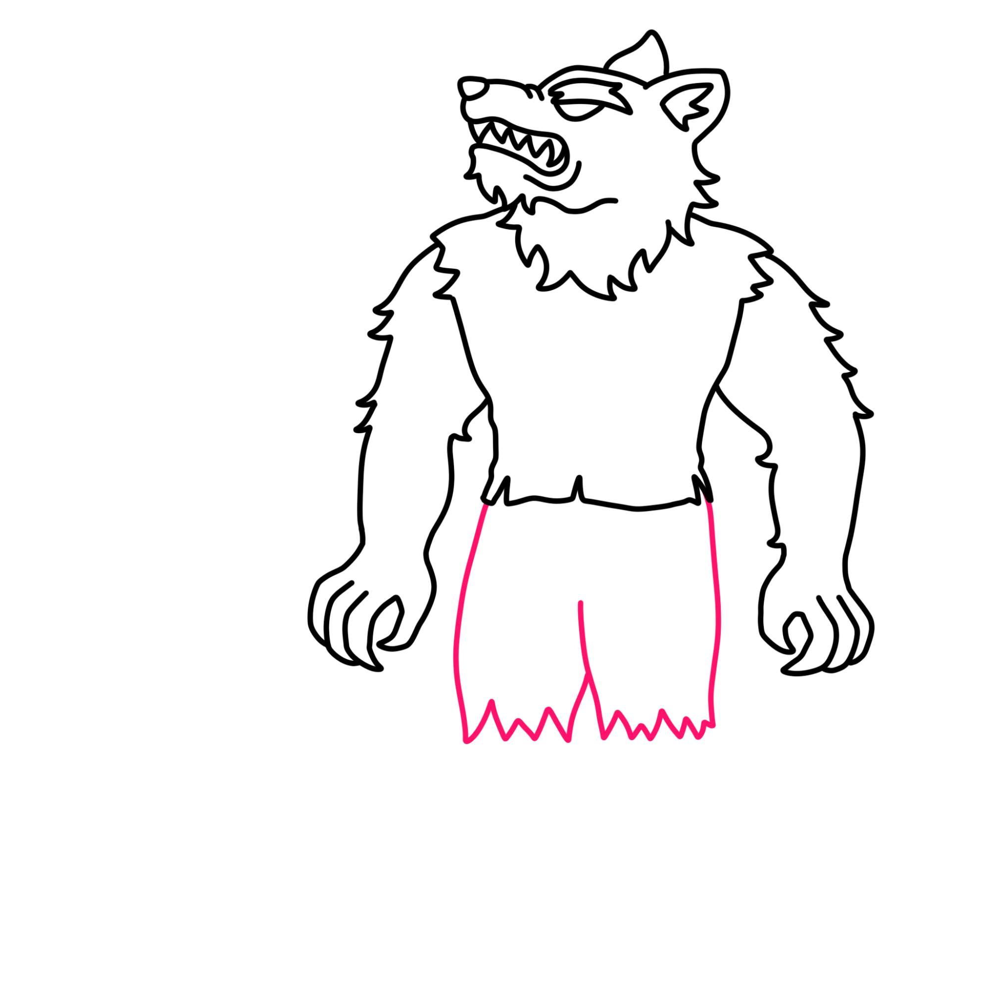 How to Draw a Werewolf - Step-11