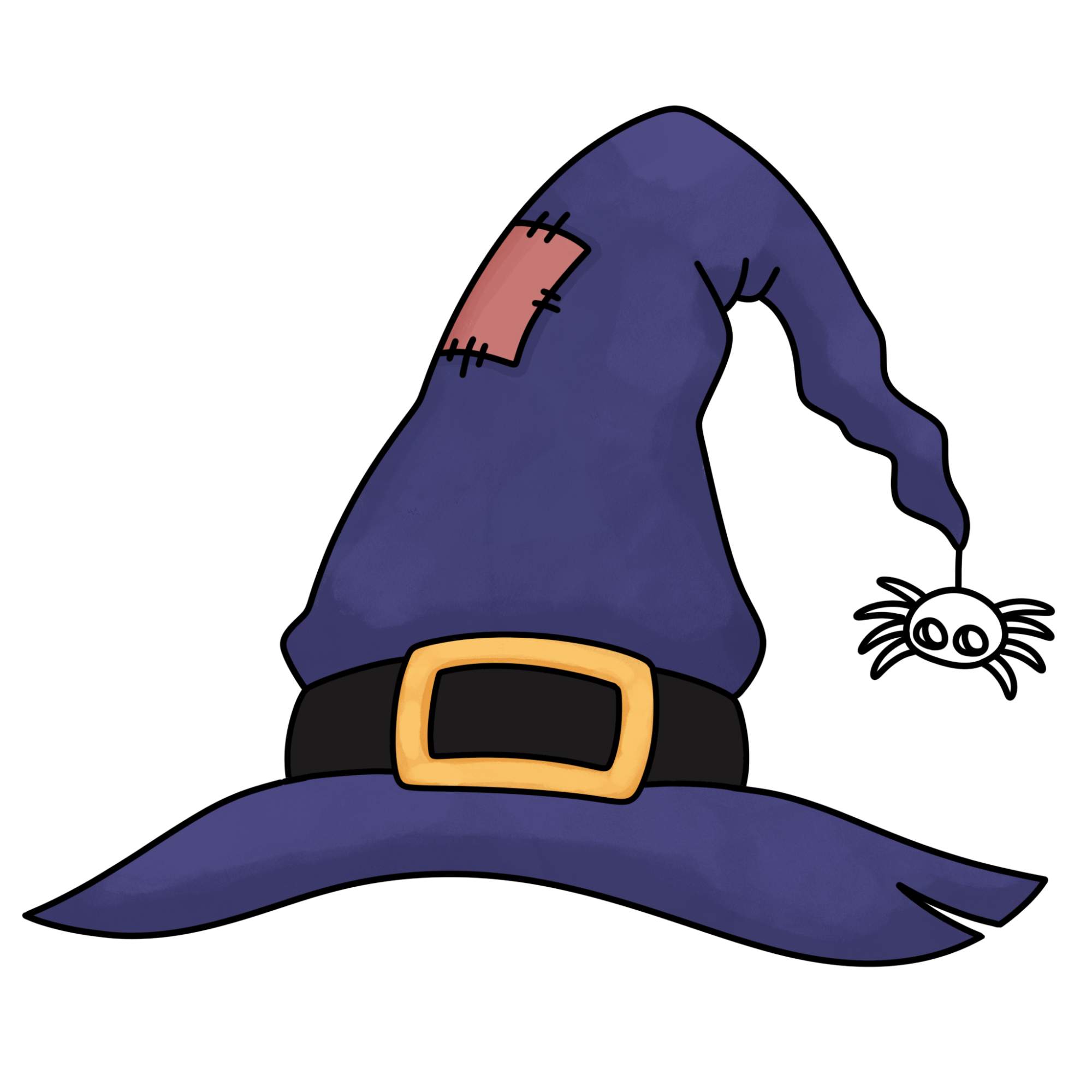 How to Draw a Witch Hat - Step-14