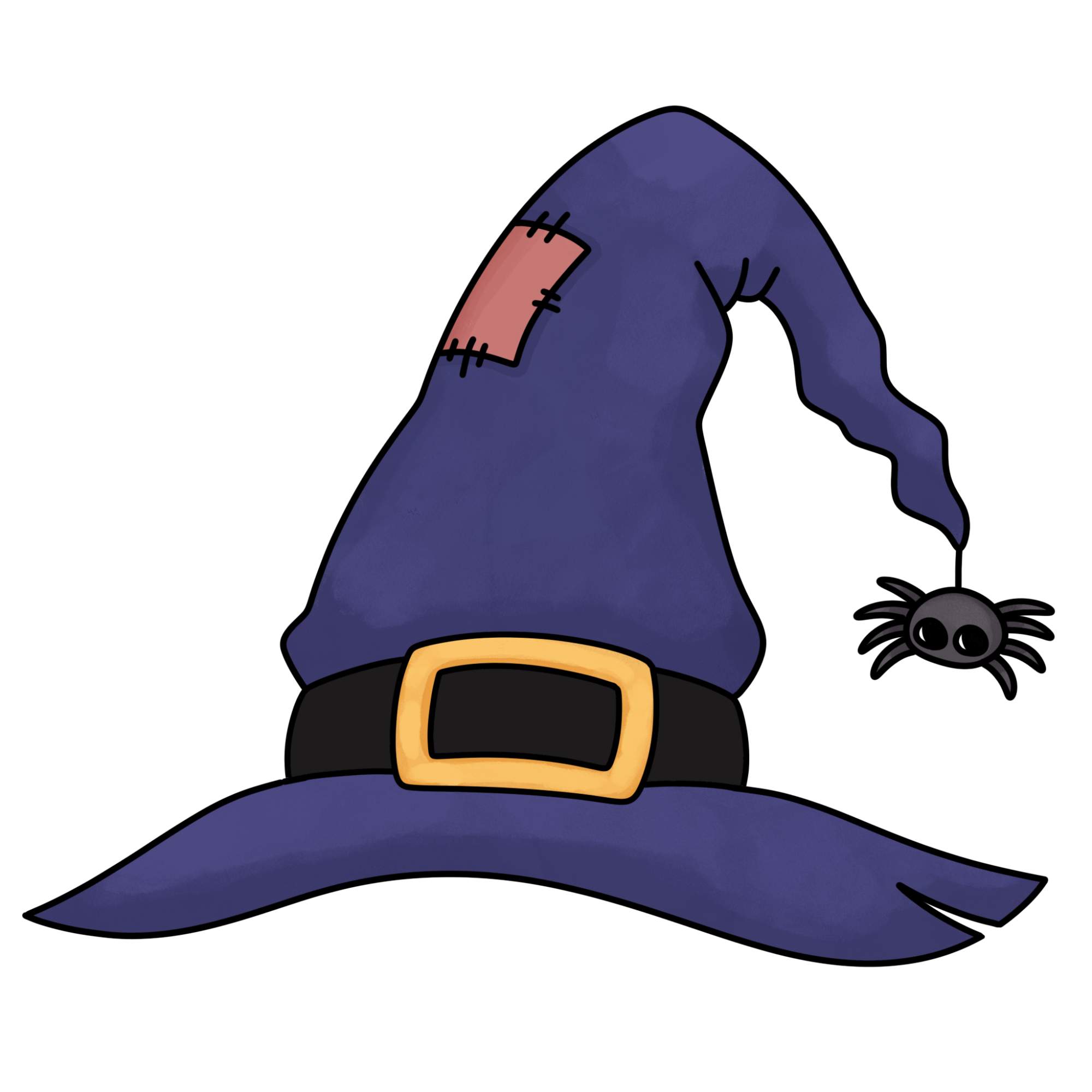 How to Draw a Witch Hat - Step-15