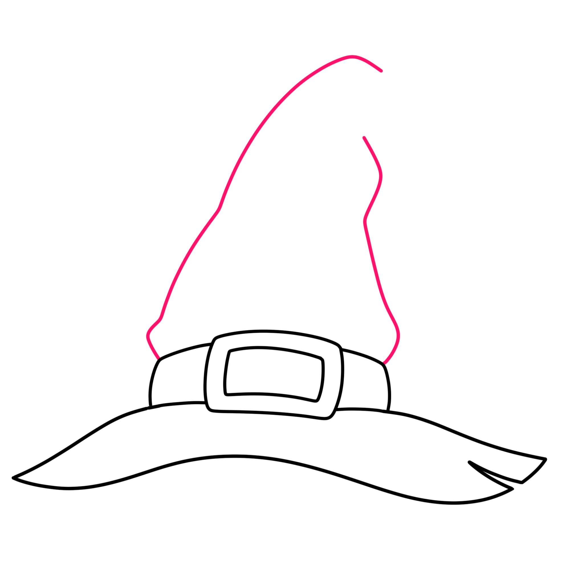 How to Draw a Witch Hat - Step-5