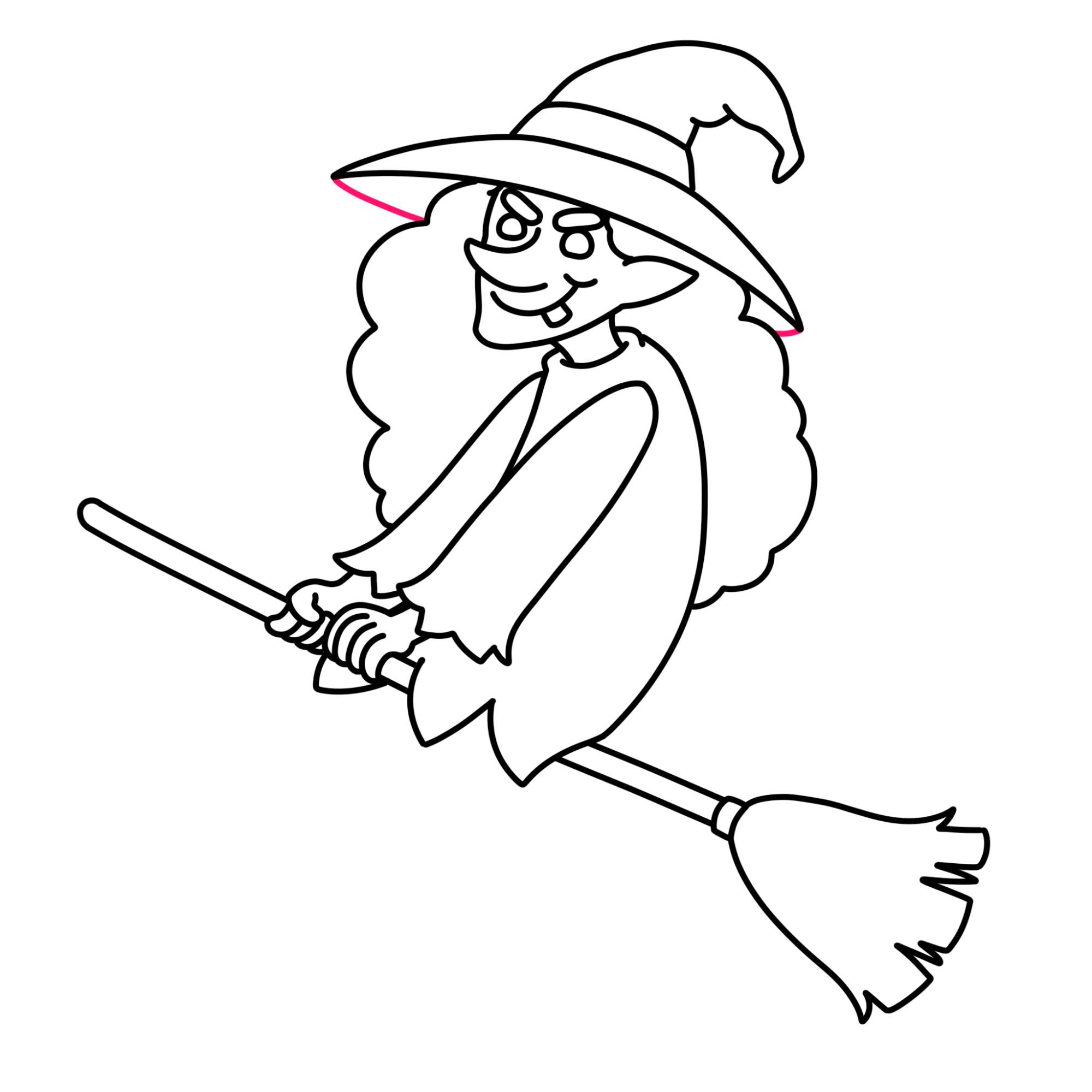 How to Draw a Witch - Step-15