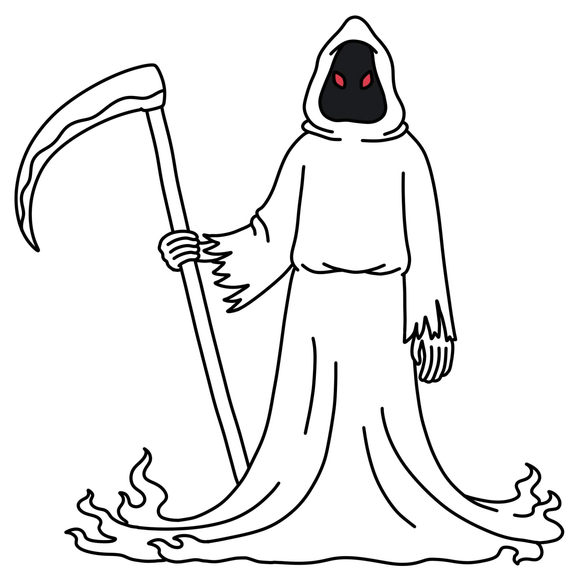 How to Draw the Grim Reaper - Step-12