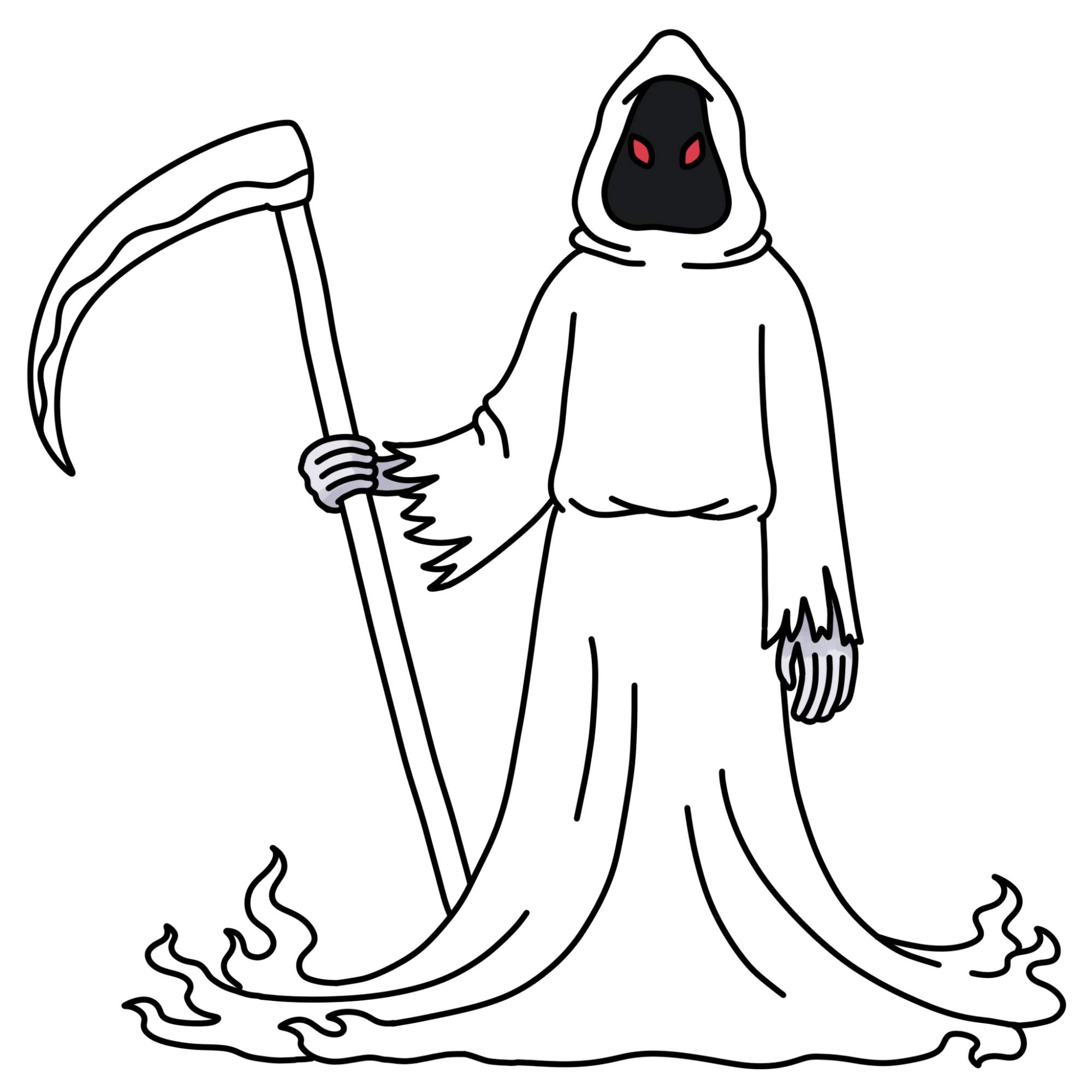 How to Draw the Grim Reaper - Step-13