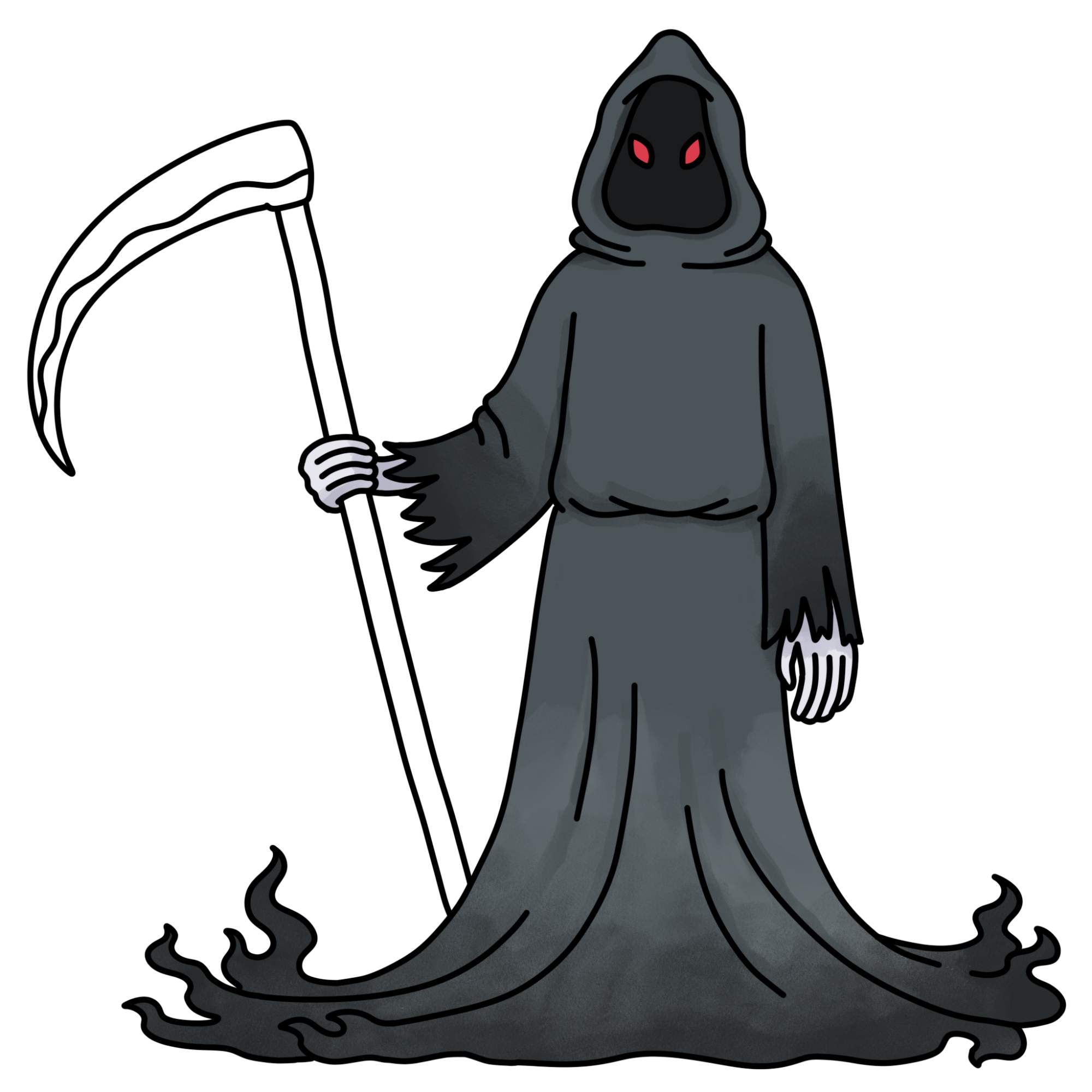 How to Draw the Grim Reaper - Step-14