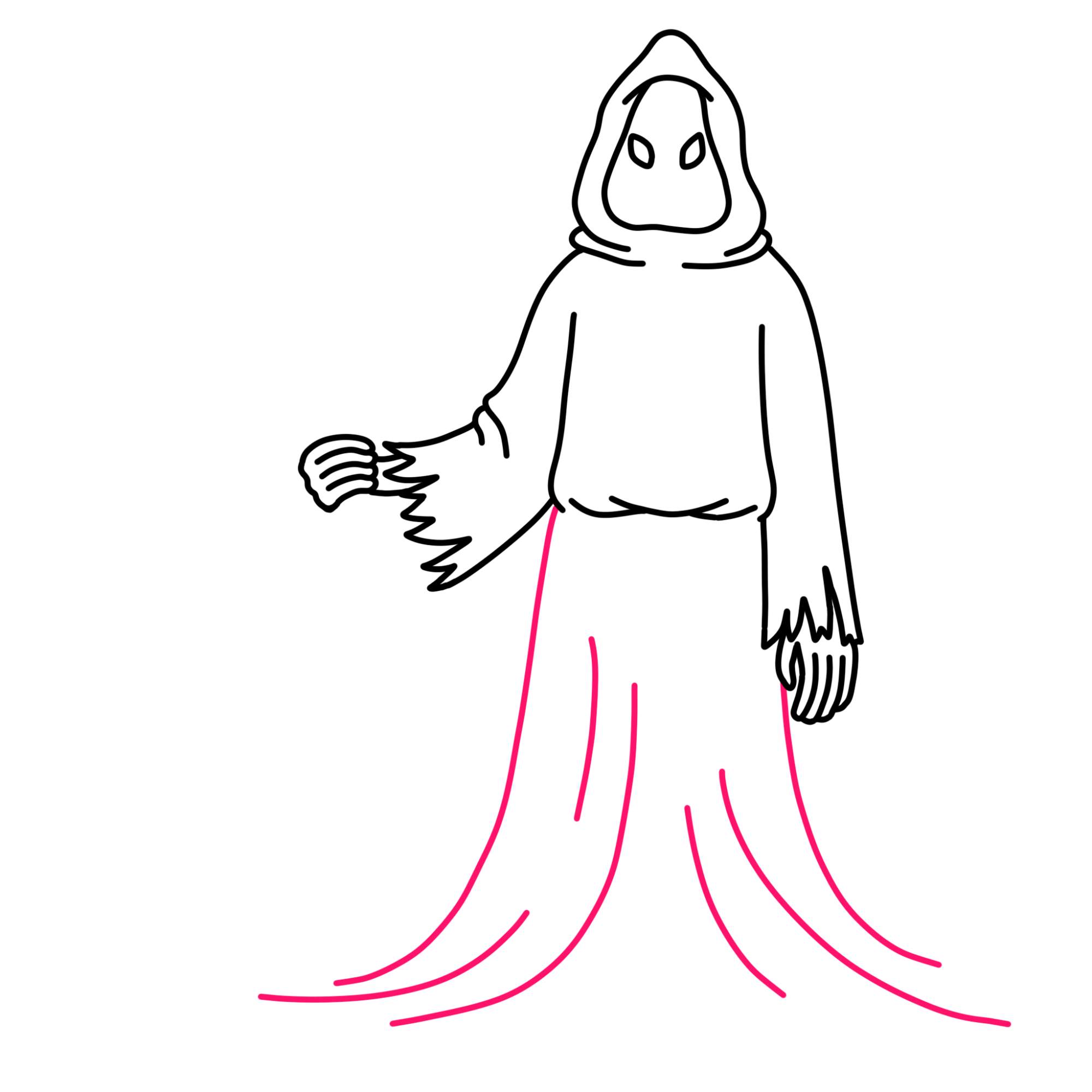 How to Draw the Grim Reaper - Step-7