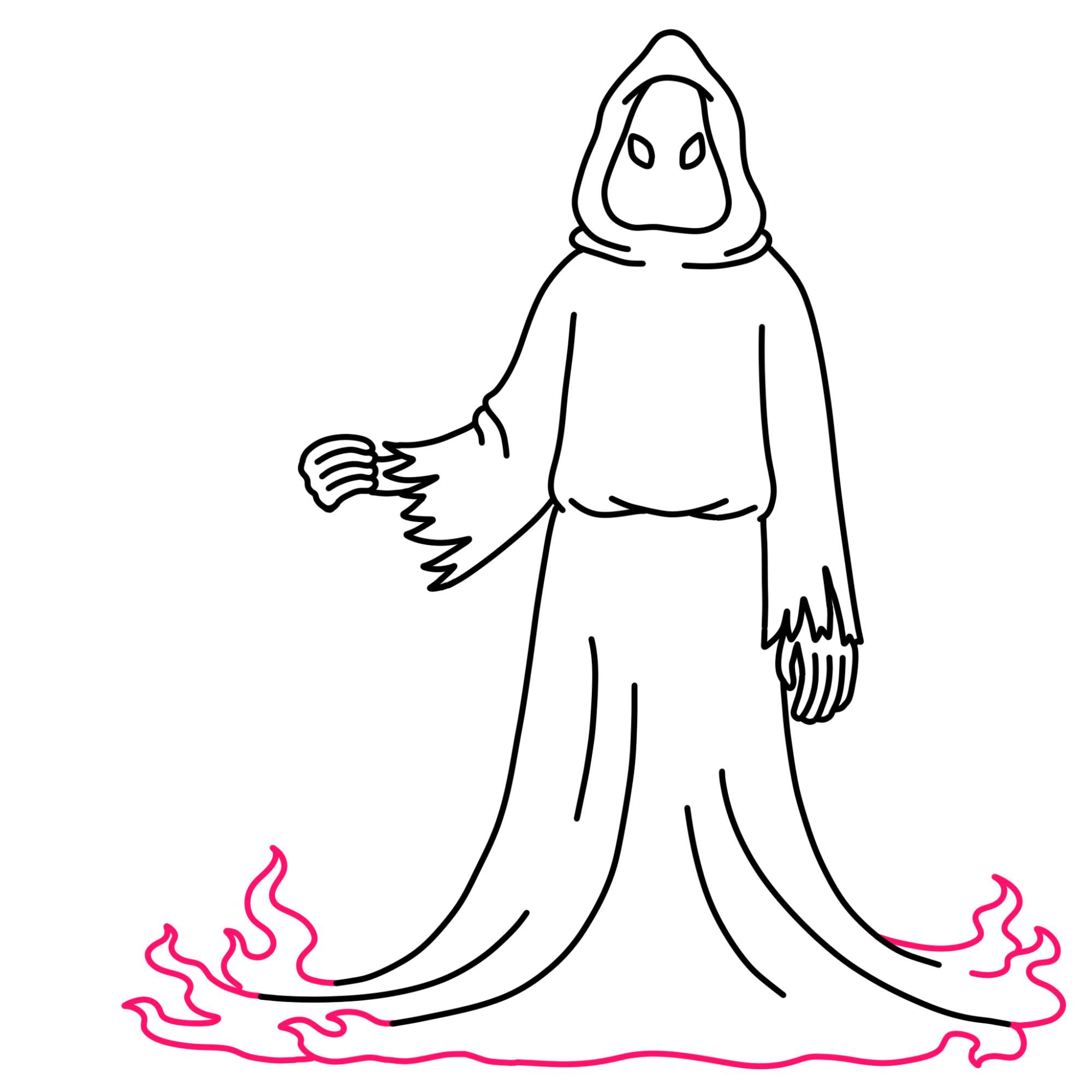 How to Draw the Grim Reaper - Step-8