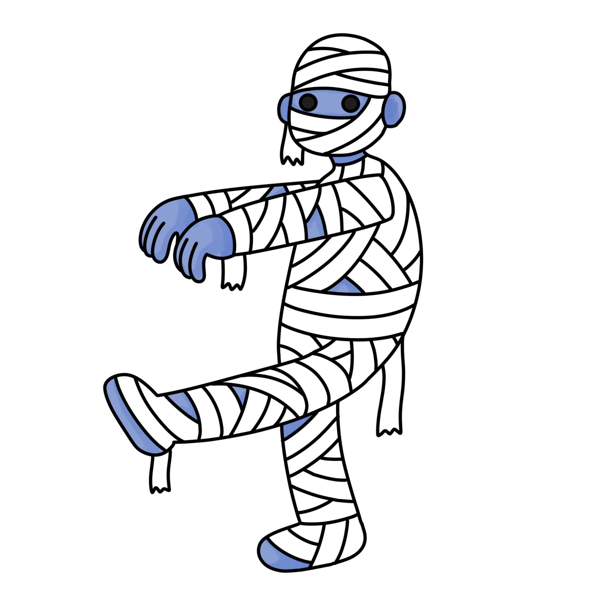 Mummy Drawing - Step-13