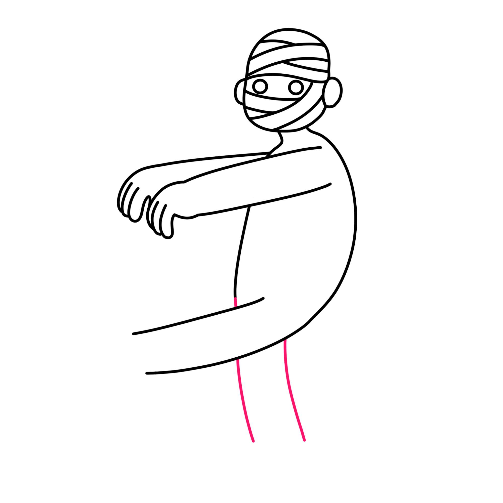 Mummy Drawing - Step-8