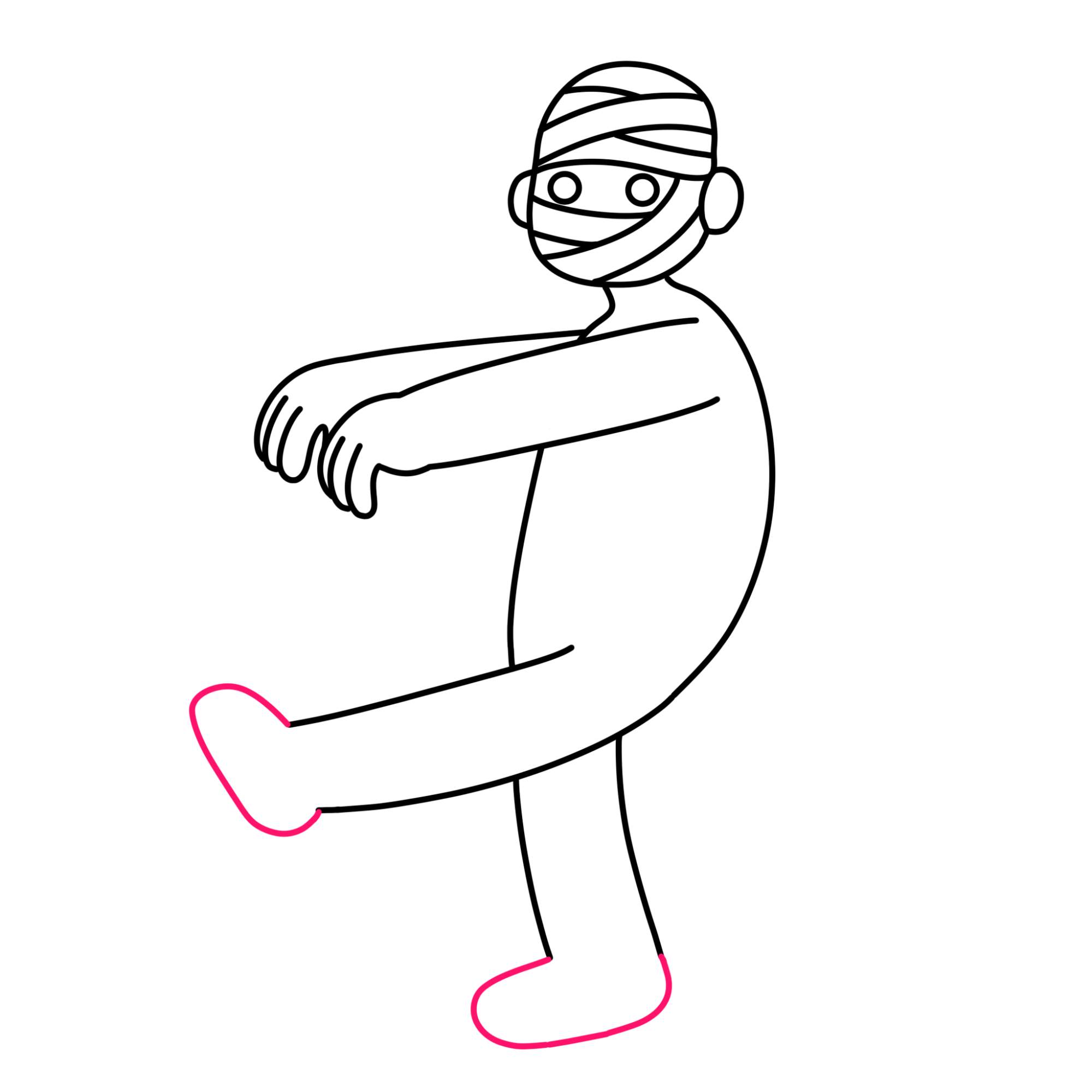 Mummy Drawing - Step-9