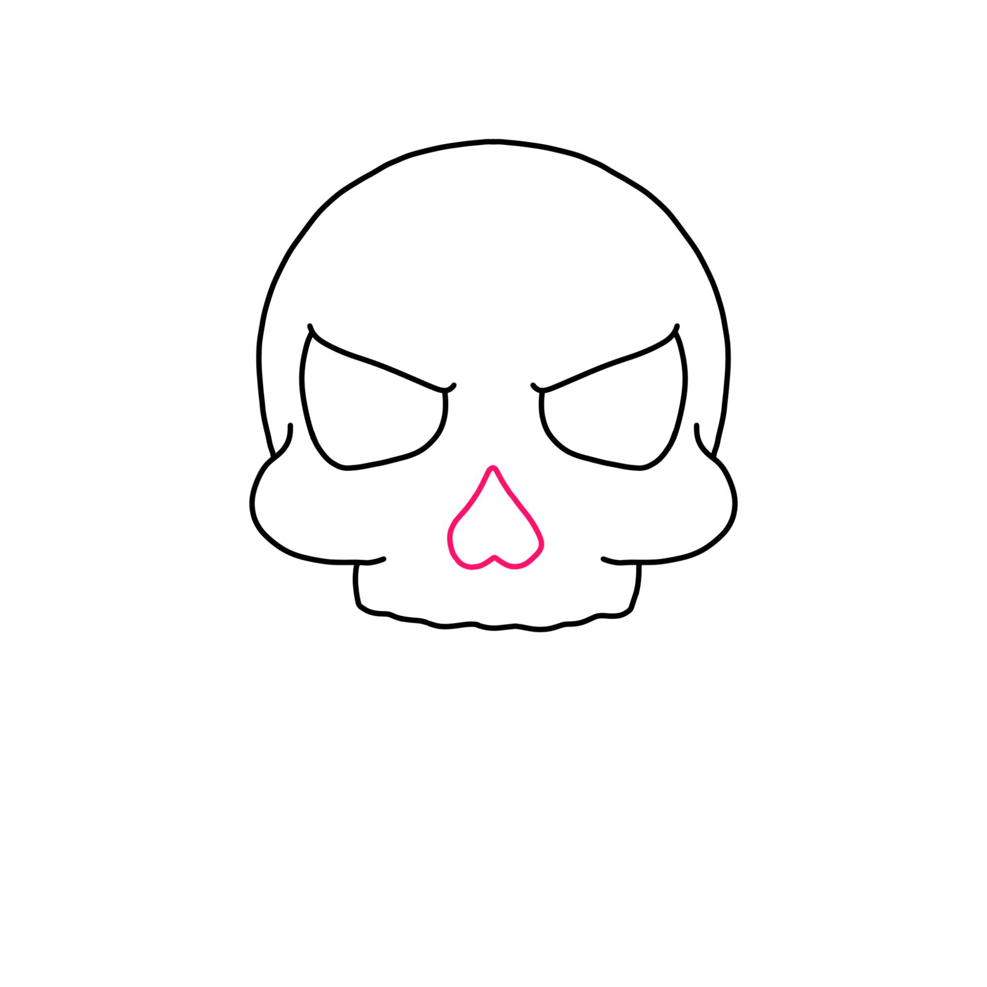 Scary Skull Drawing - Step-5