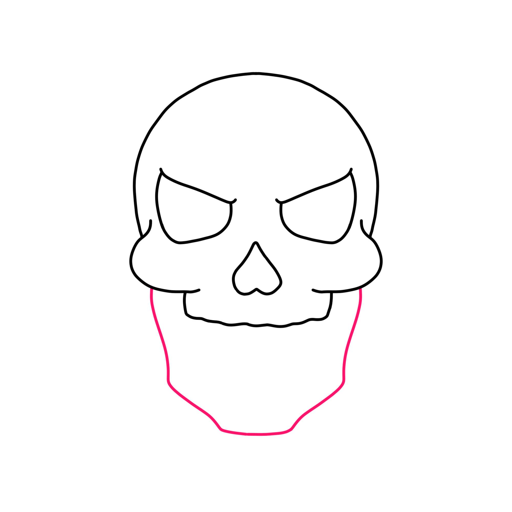 Scary Skull Drawing - Step-6