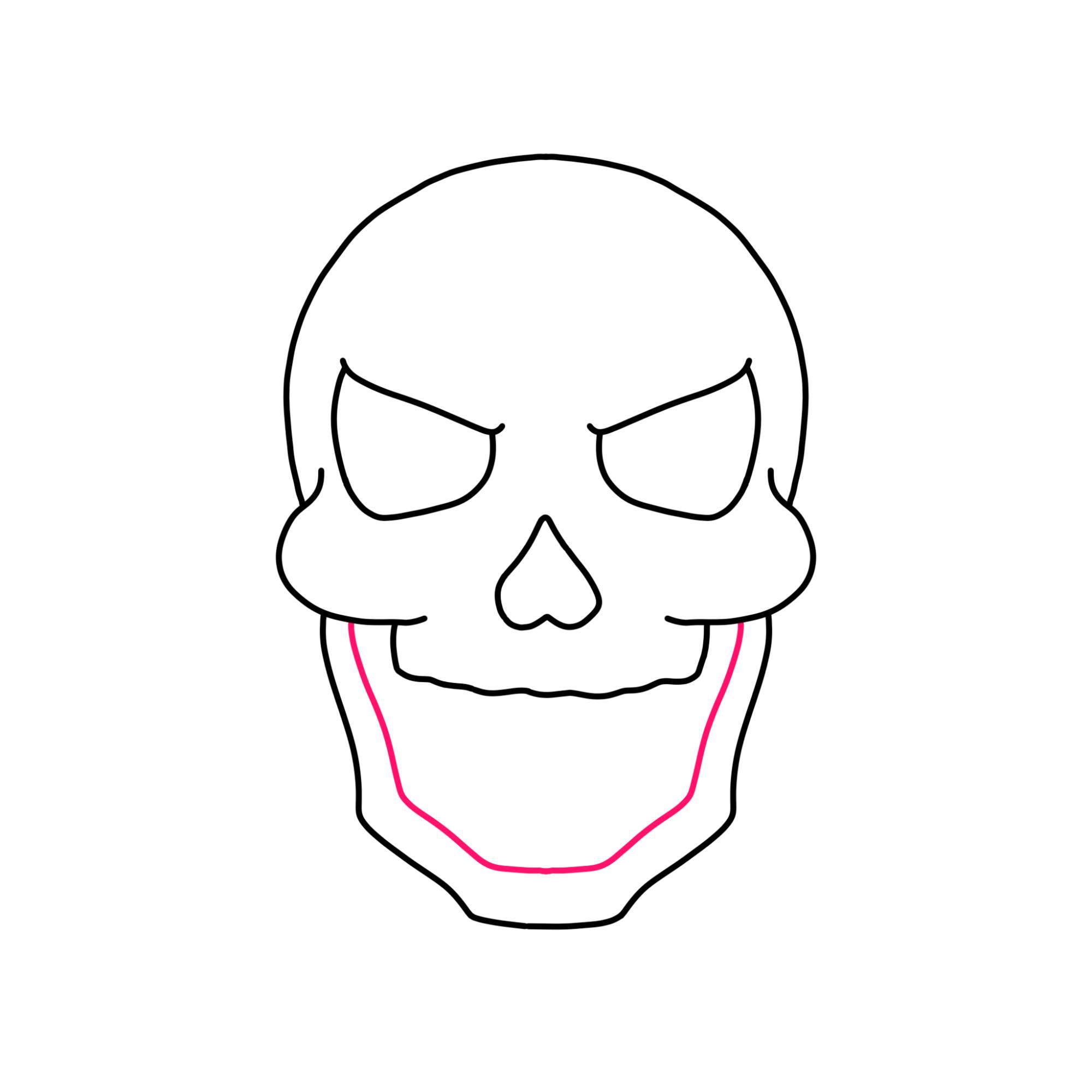 Scary Skull Drawing - Step-7