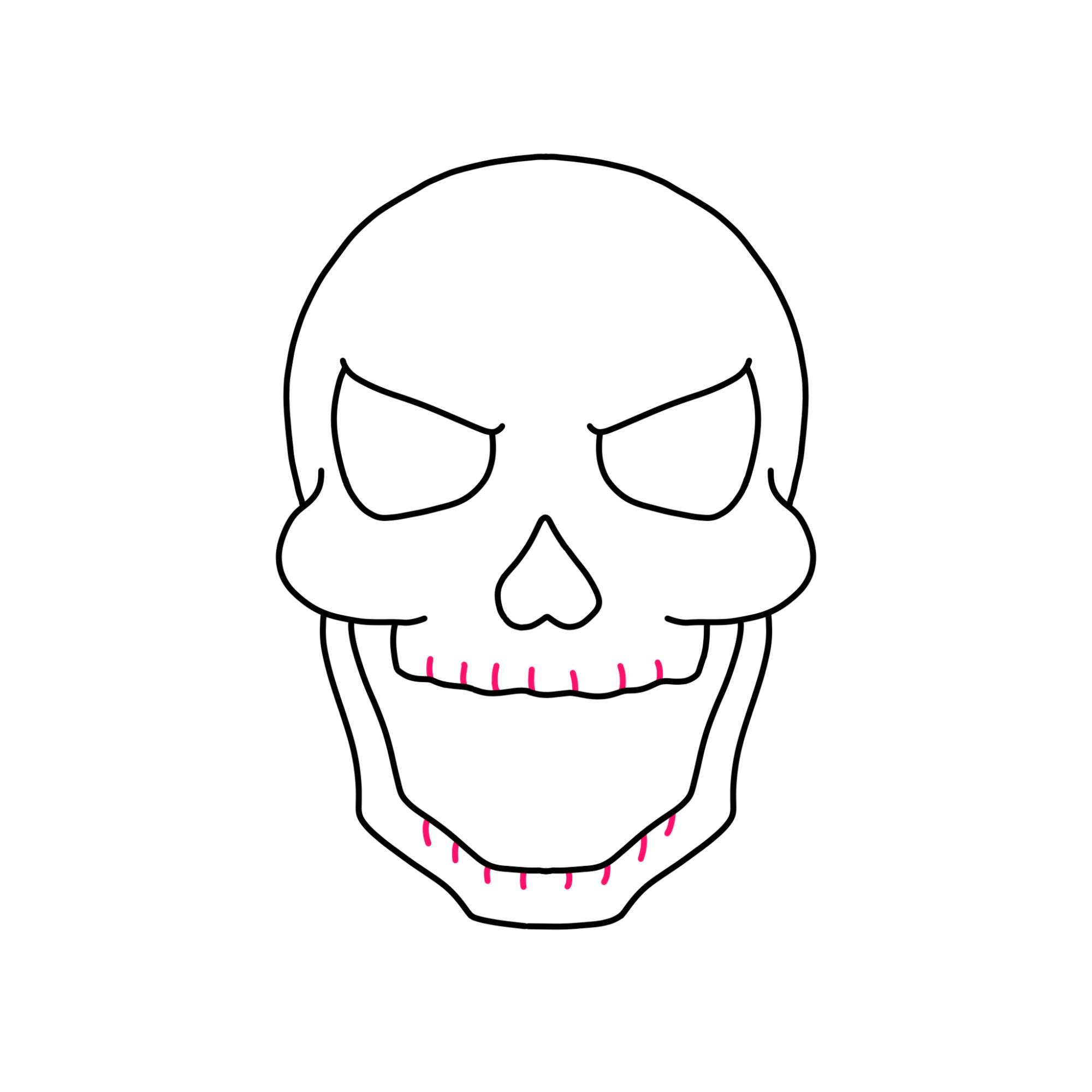 Scary Skull Drawing - Step-8