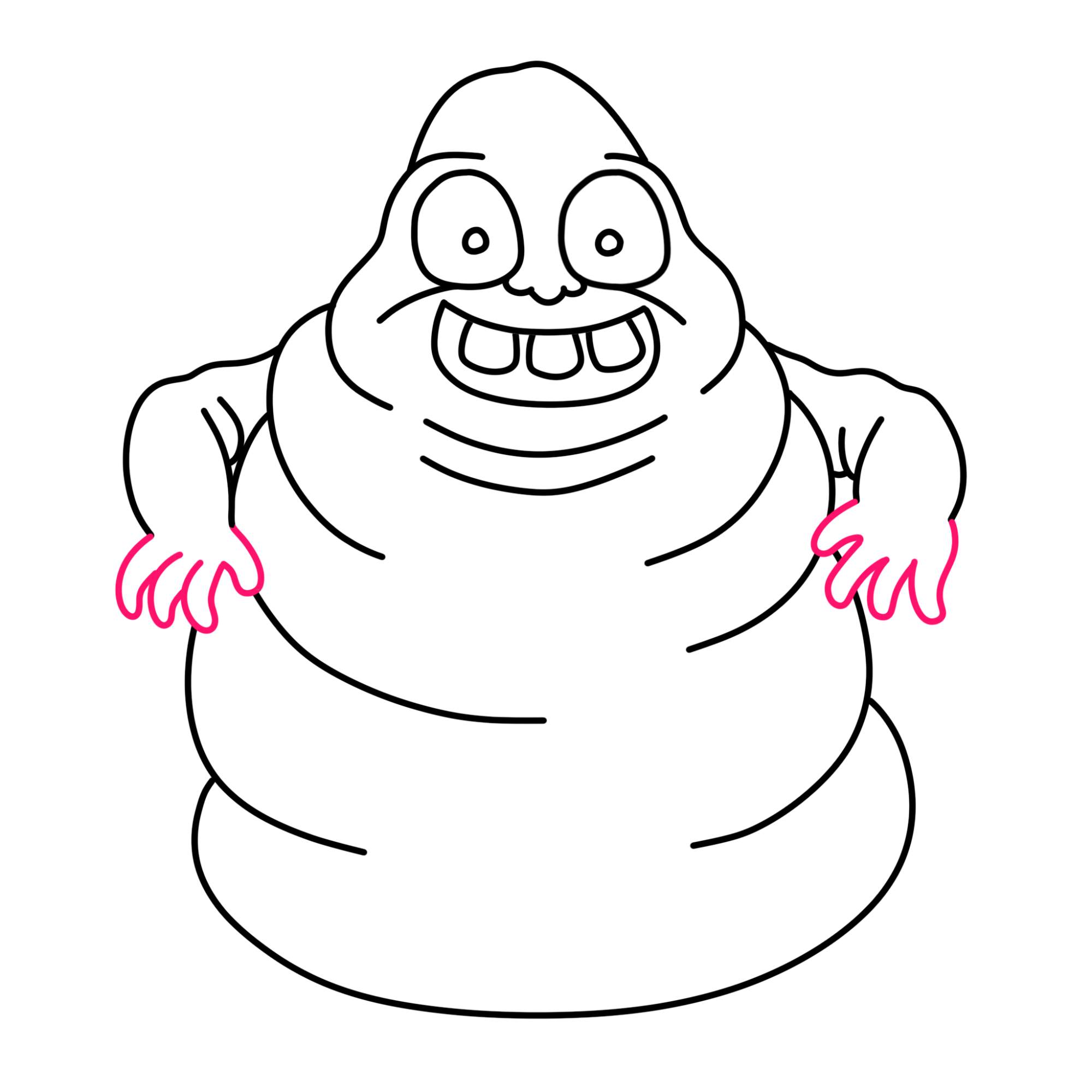 Slimer Drawing - Step-11