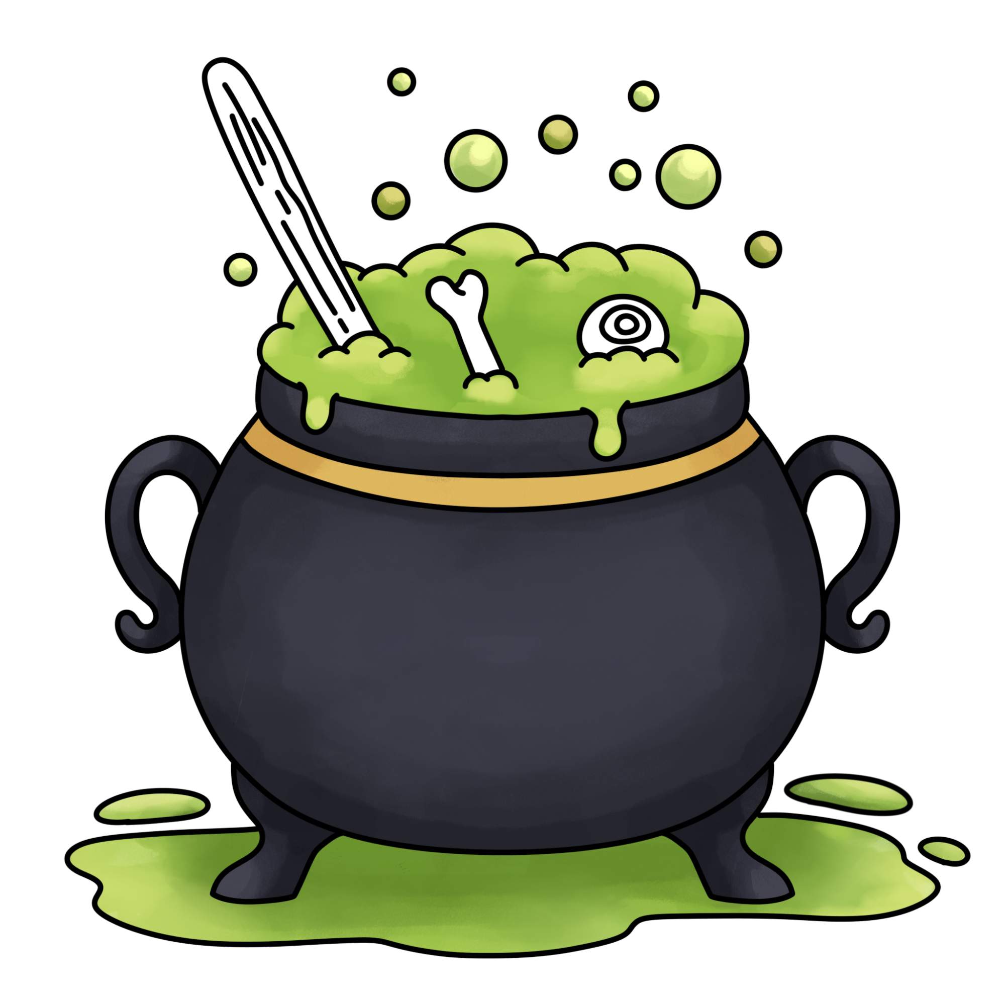 Witches Cauldron Drawing - Step-13