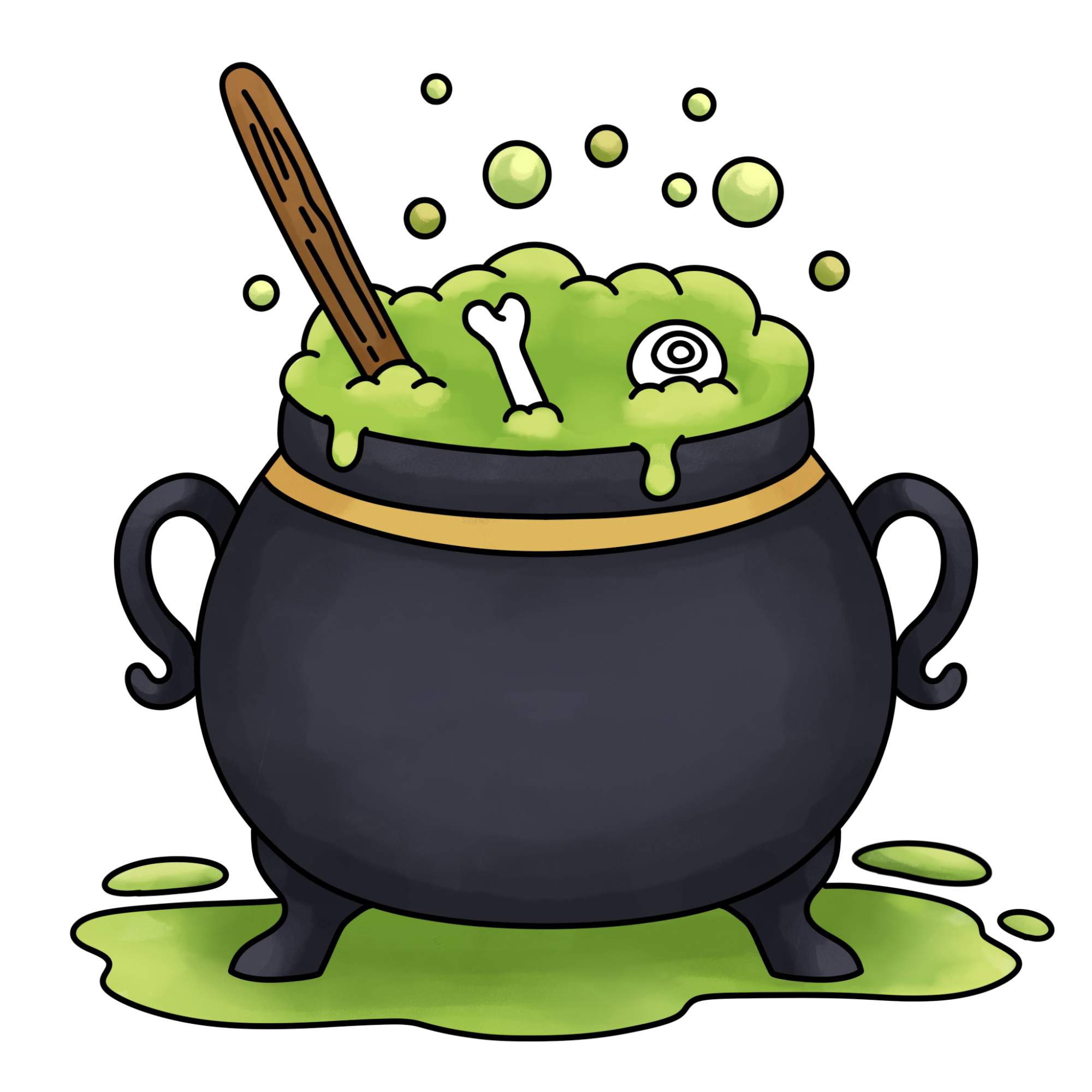 Witches Cauldron Drawing - Step-14