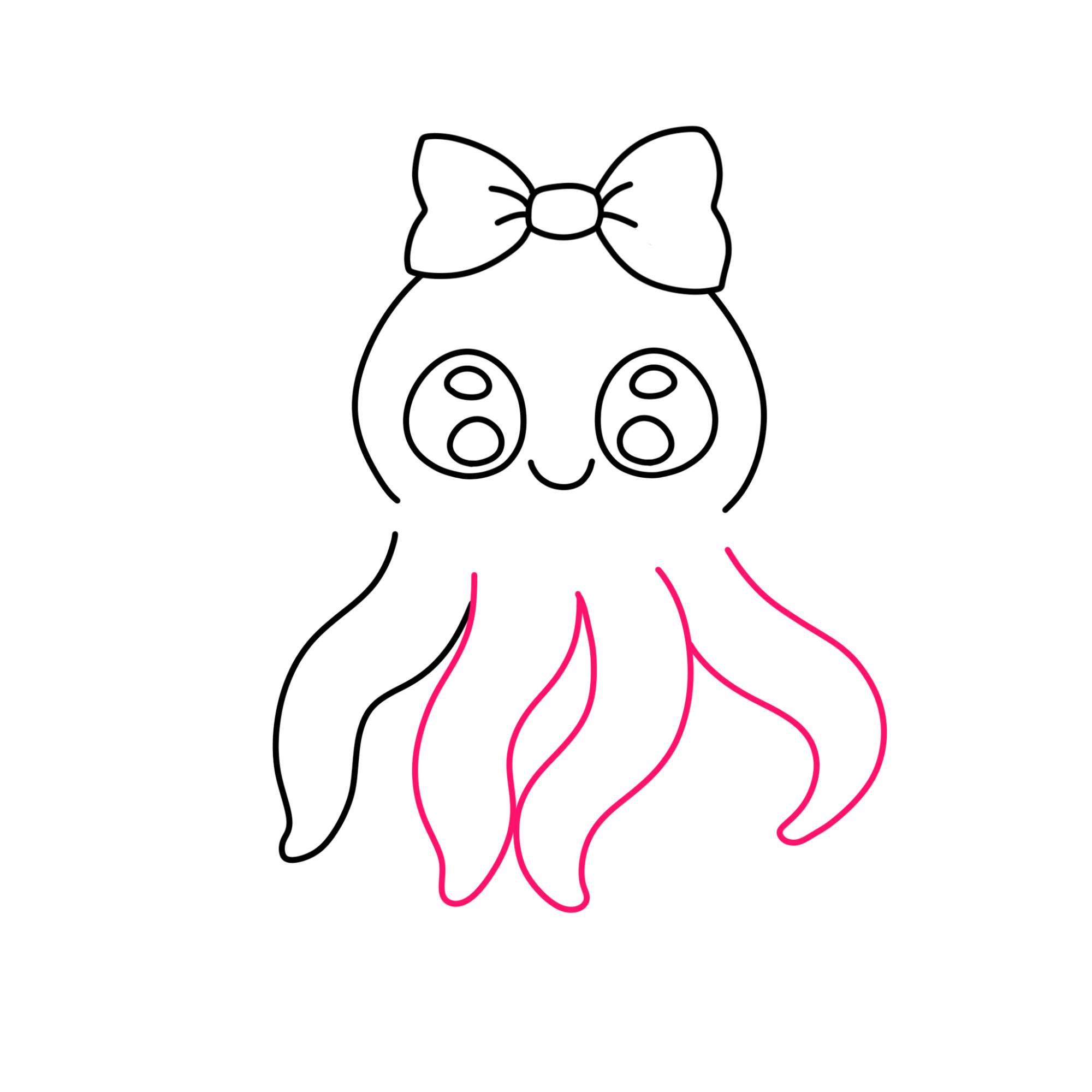 Cute Octopus Drawing - Step-6