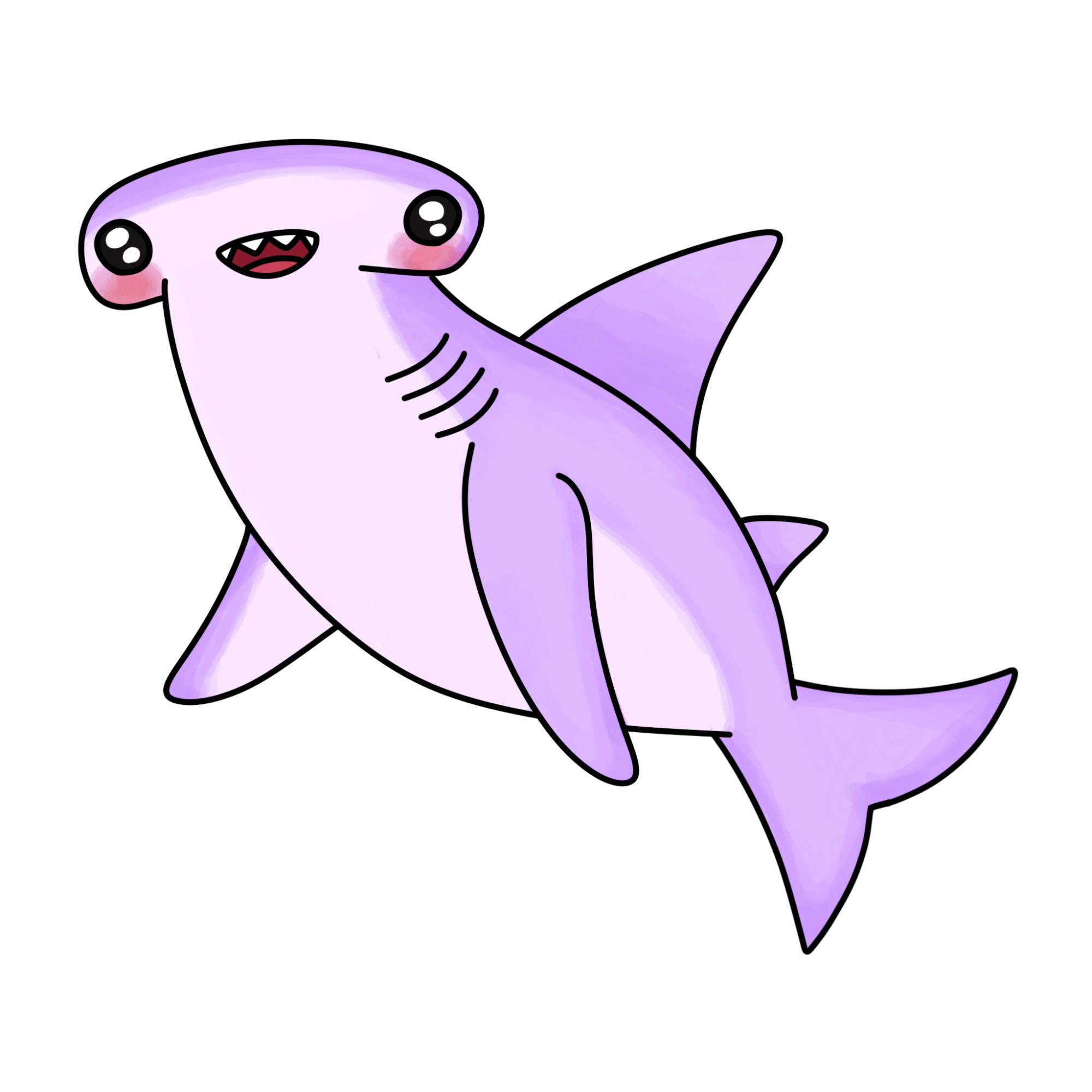 Cute Shark Drawing