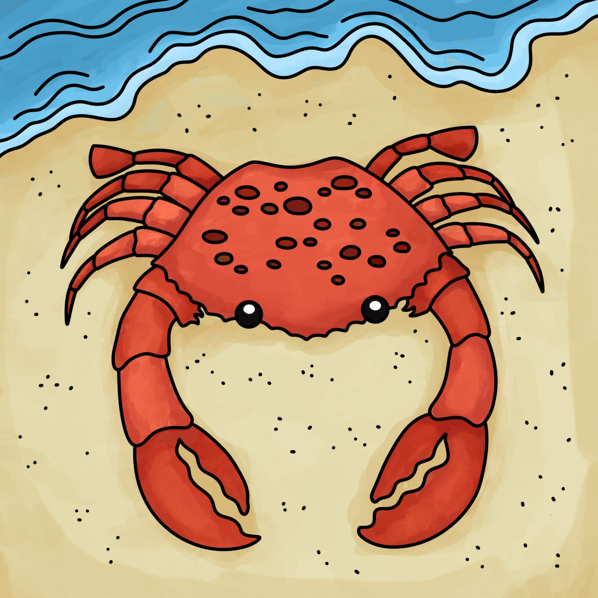 How to Draw a Crab - Step-15