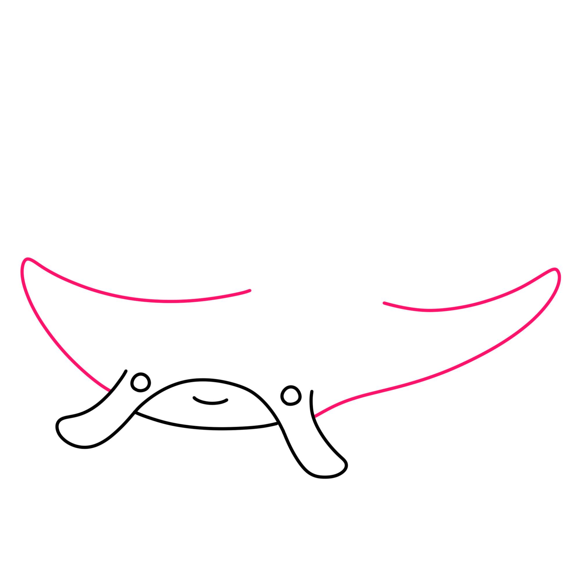 Manta Ray Drawing - Step-5