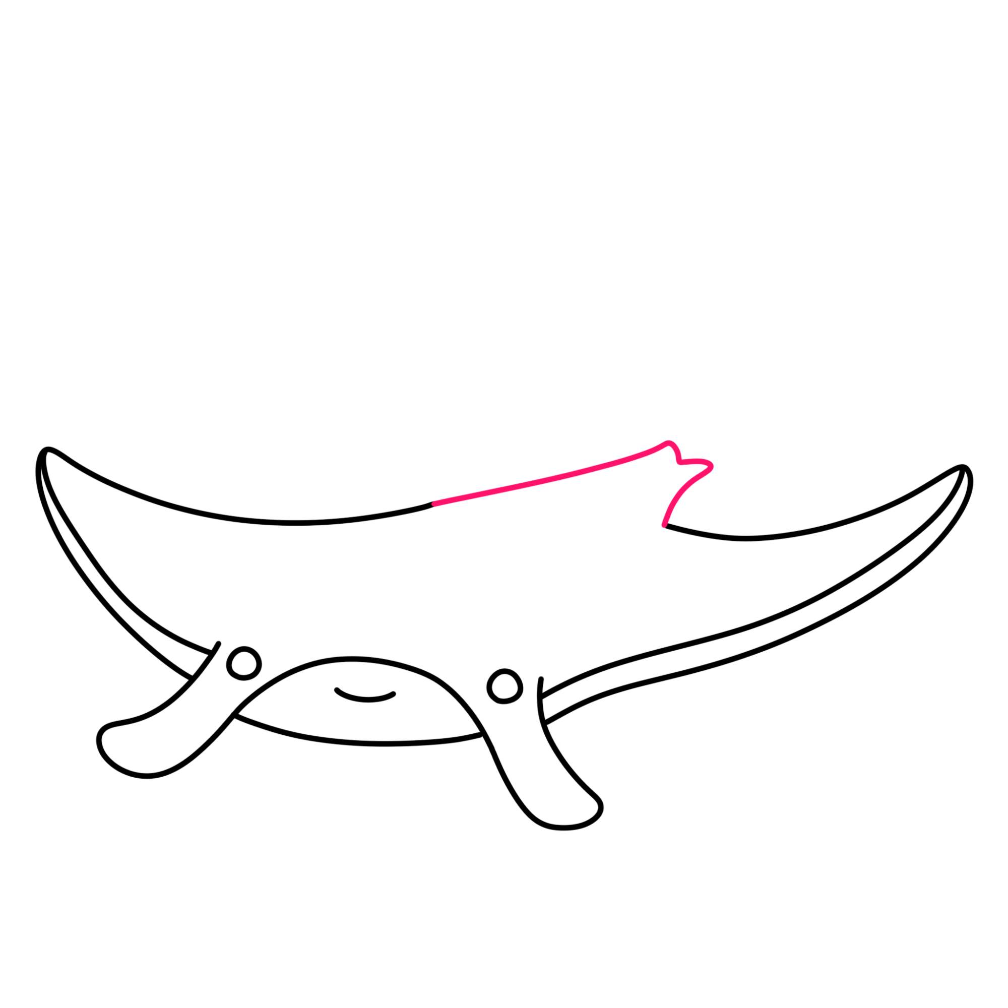 Manta Ray Drawing - Step-7