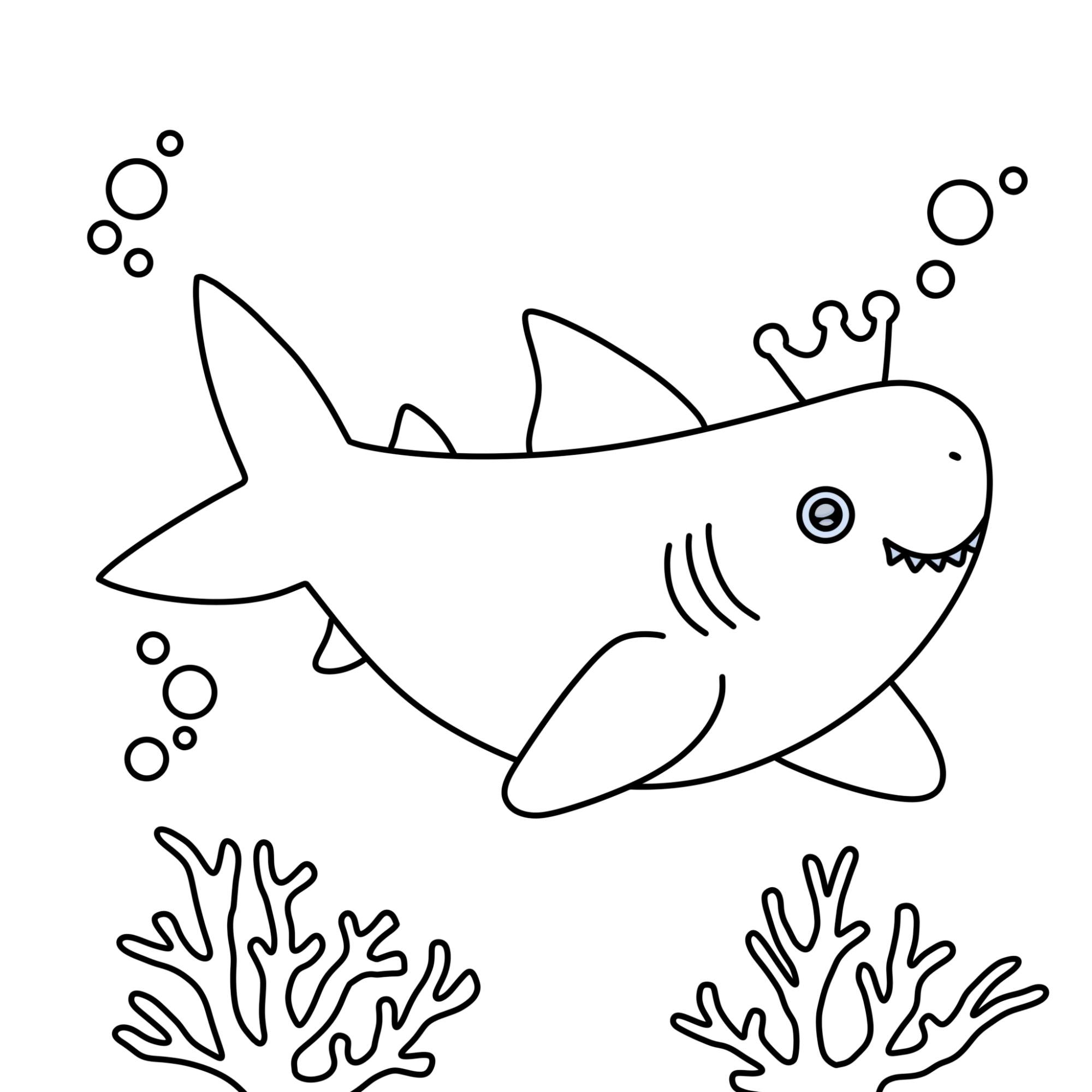 Shark Cartoon Drawing - Step-15