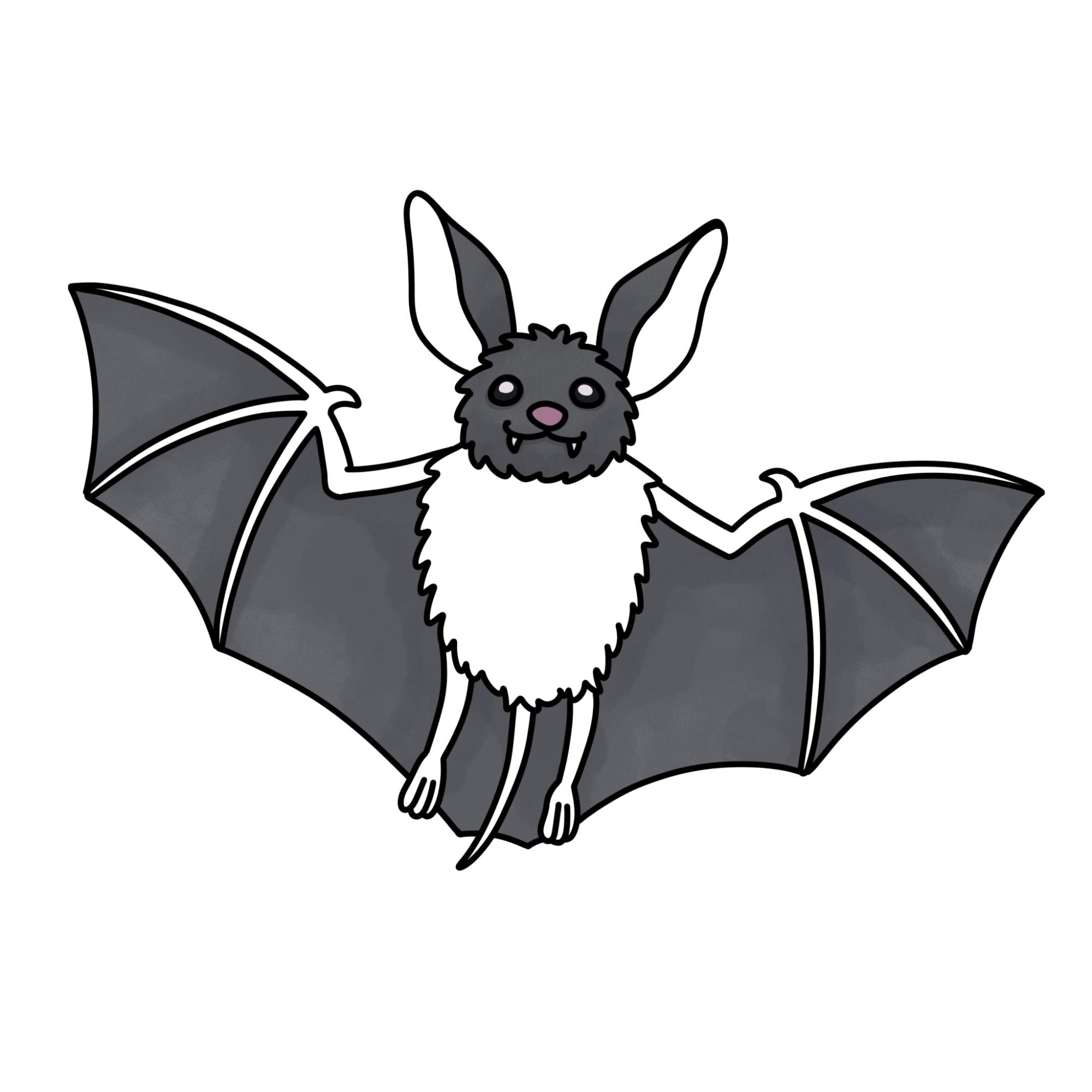 Easy Bat Drawing - Step-13