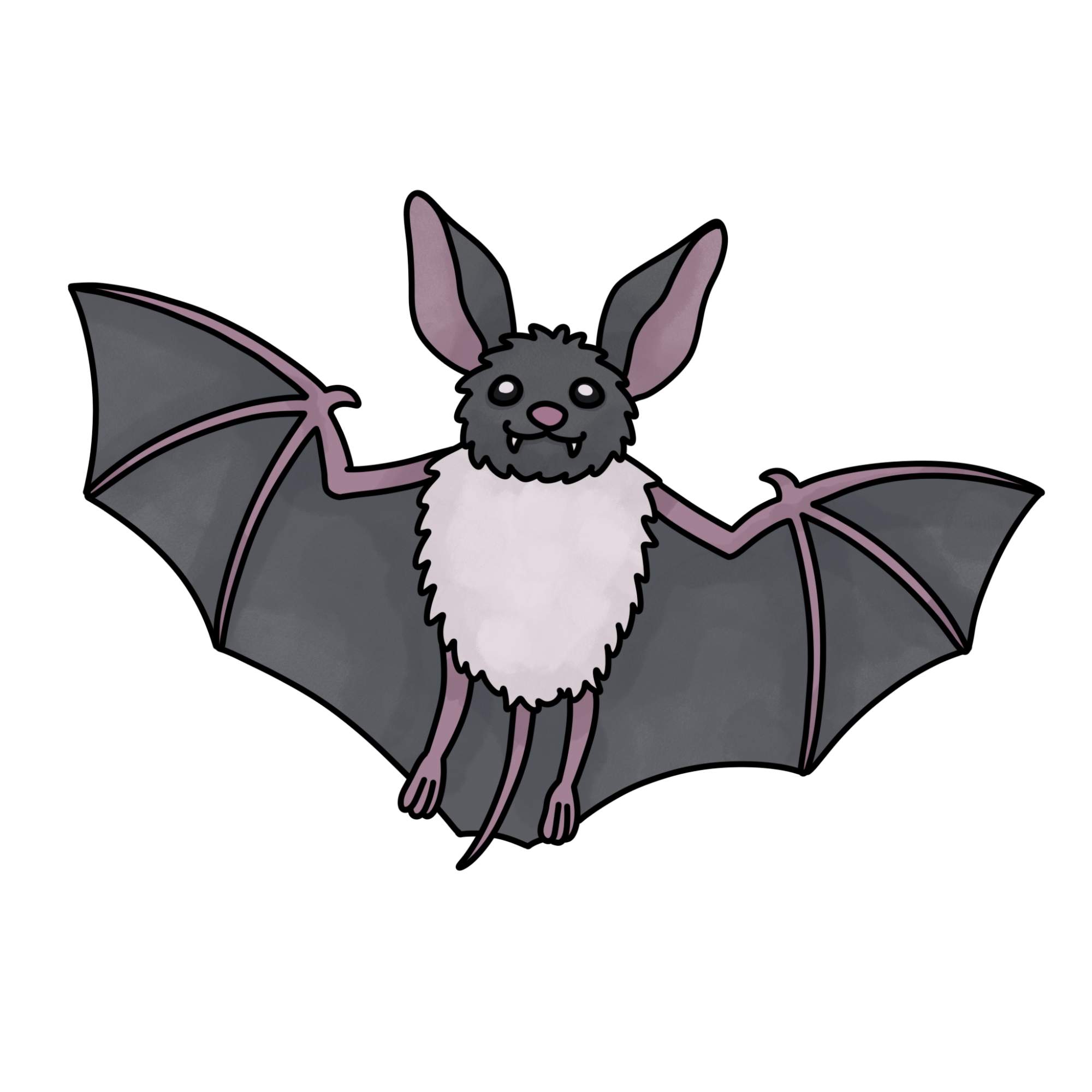 Easy Bat Drawing - Step-15