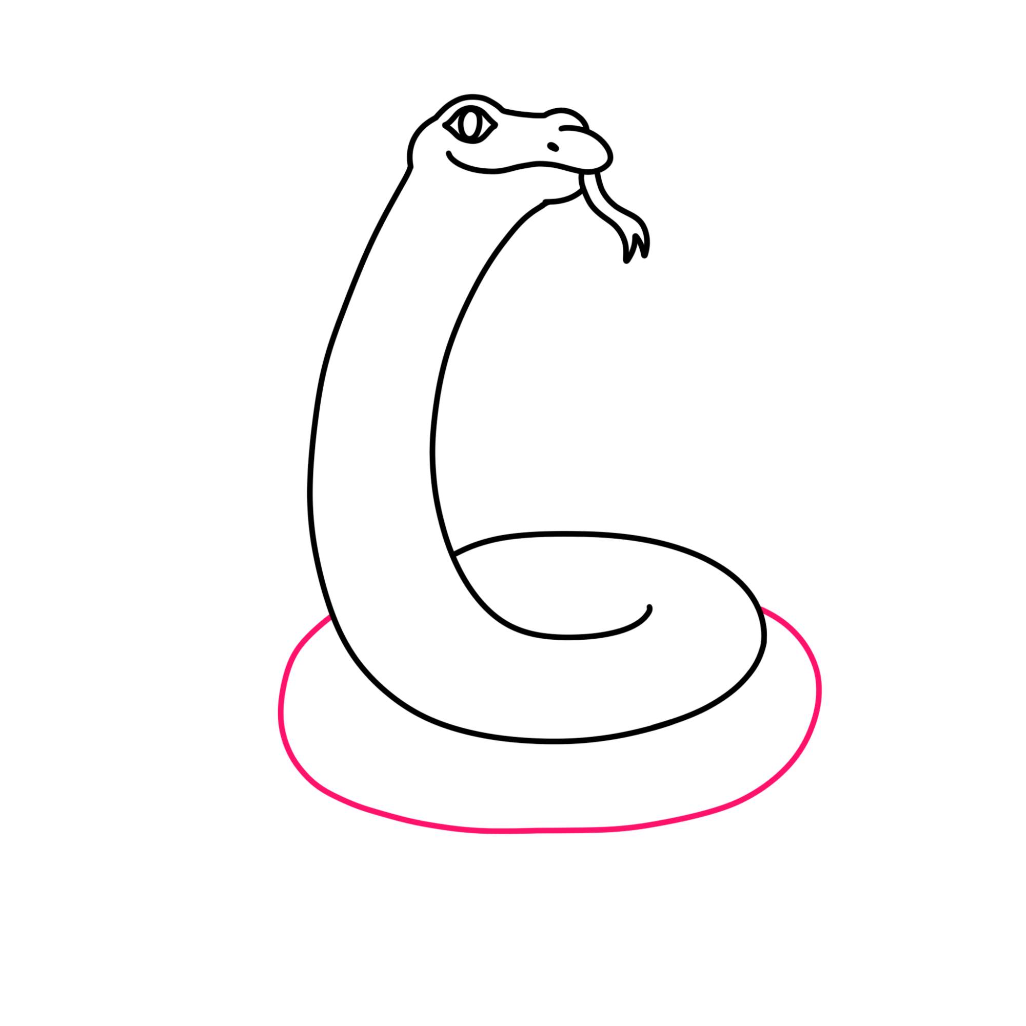 Easy Snake Drawing - Step-9