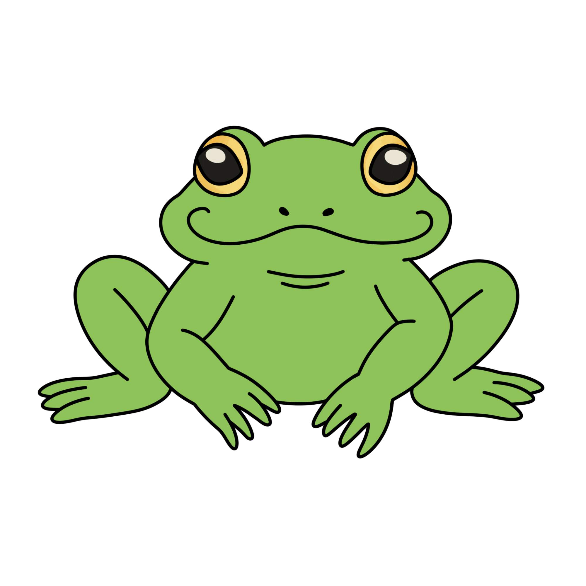 Frog Drawing (easy) - Step-10