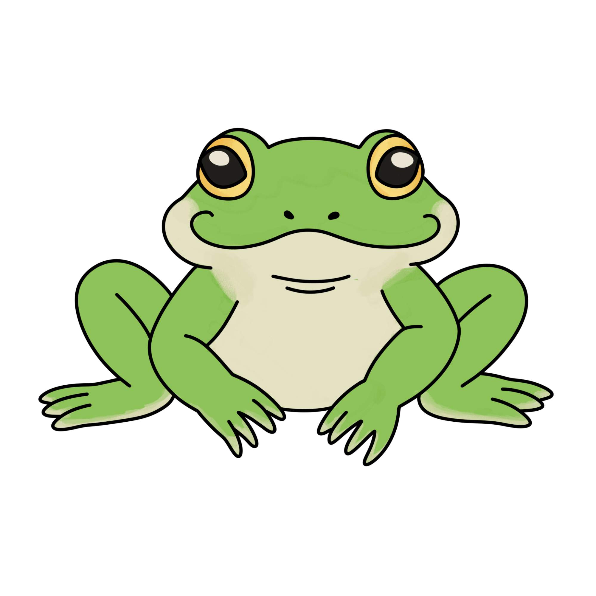 Frog Drawing (easy) - Step-11