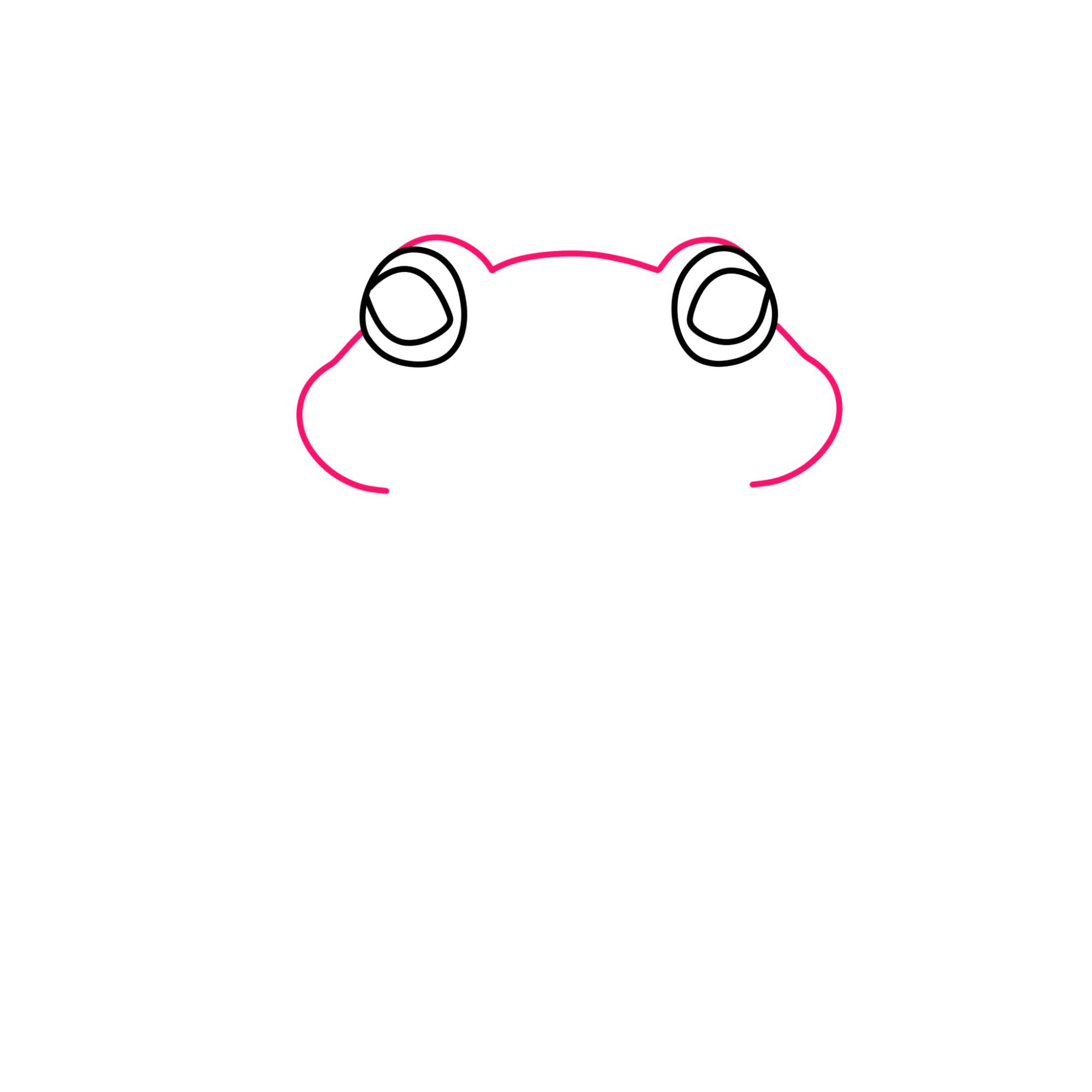 Frog Drawing (easy) - Step-2