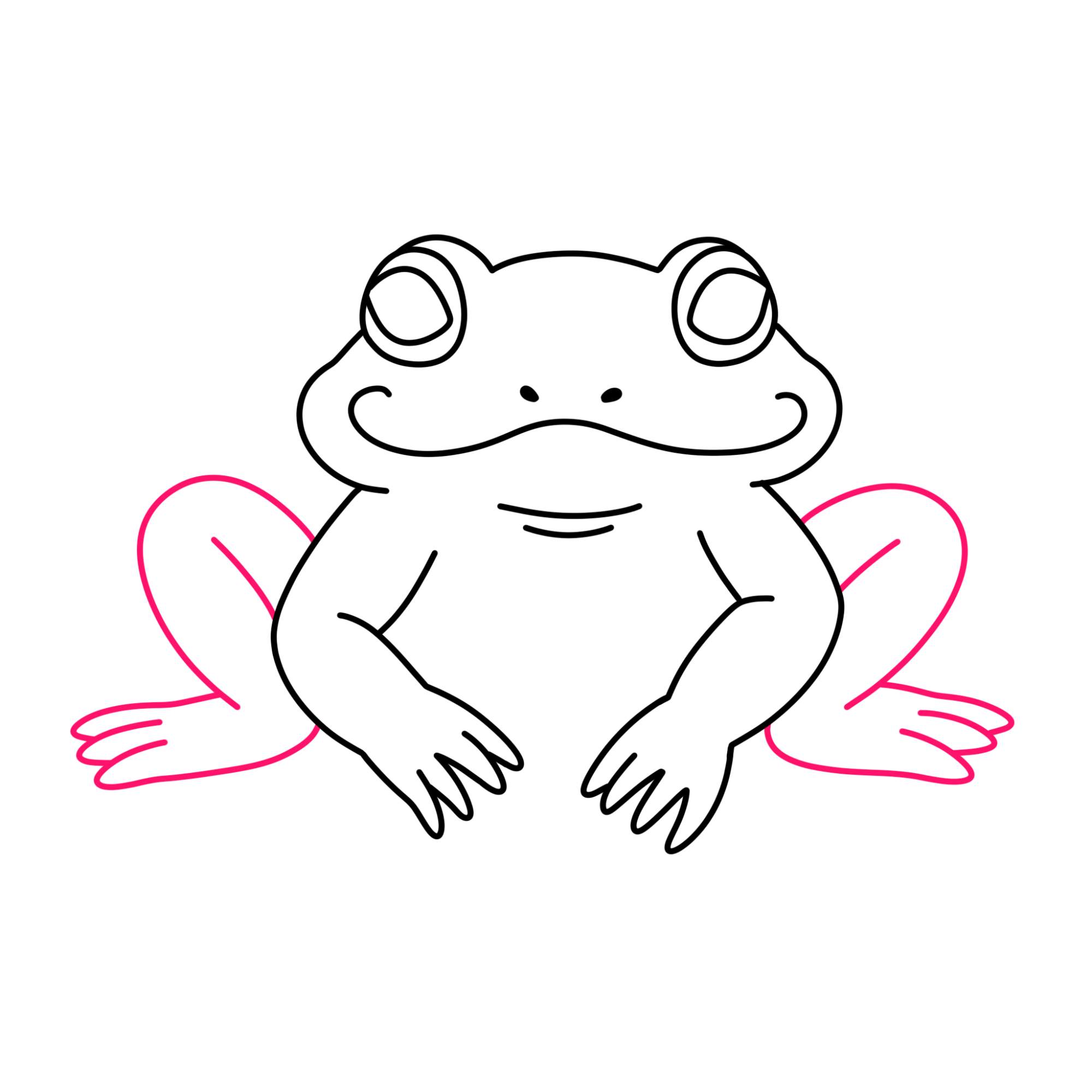 Frog Drawing (easy) - Step-7