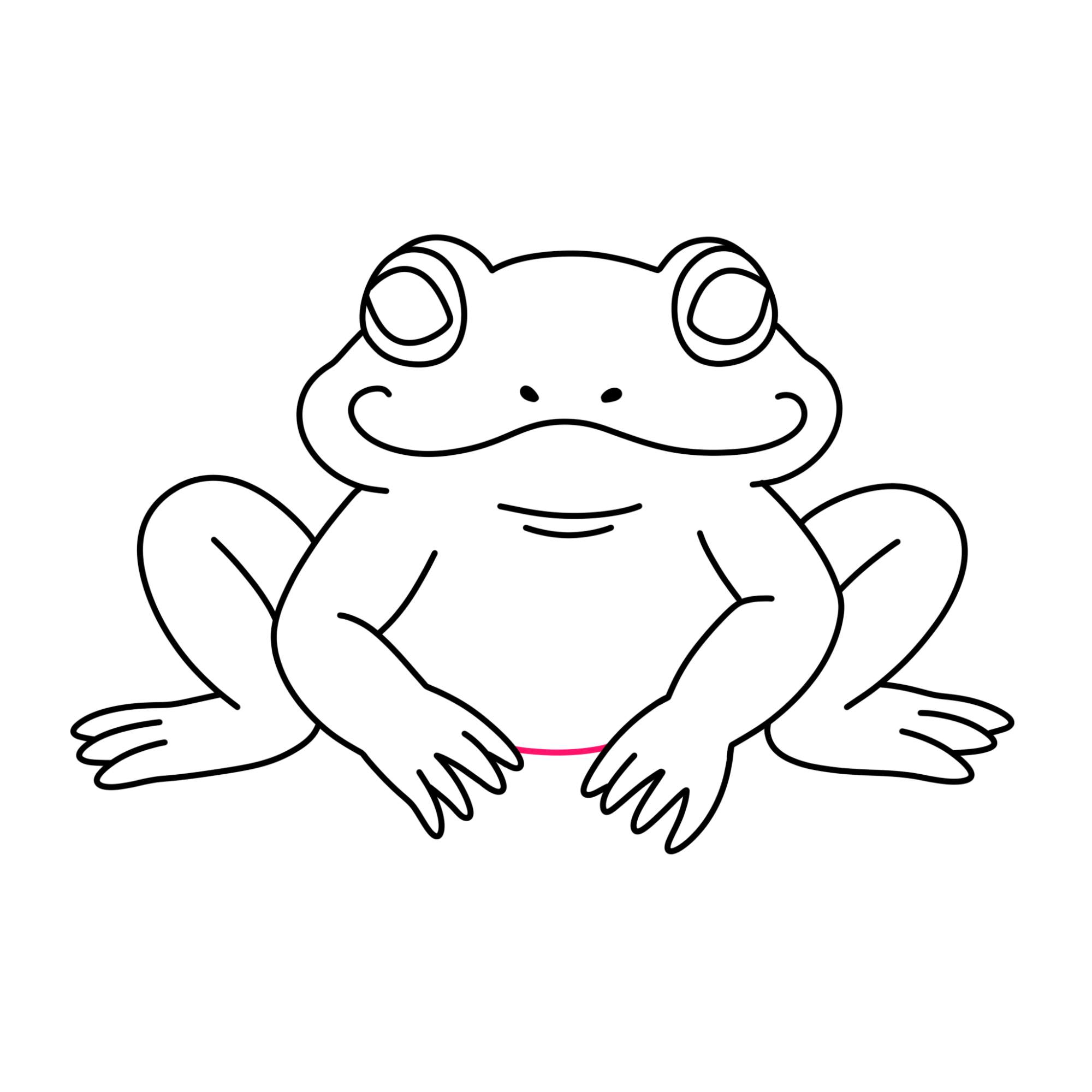 Frog Drawing (easy) - Step-8