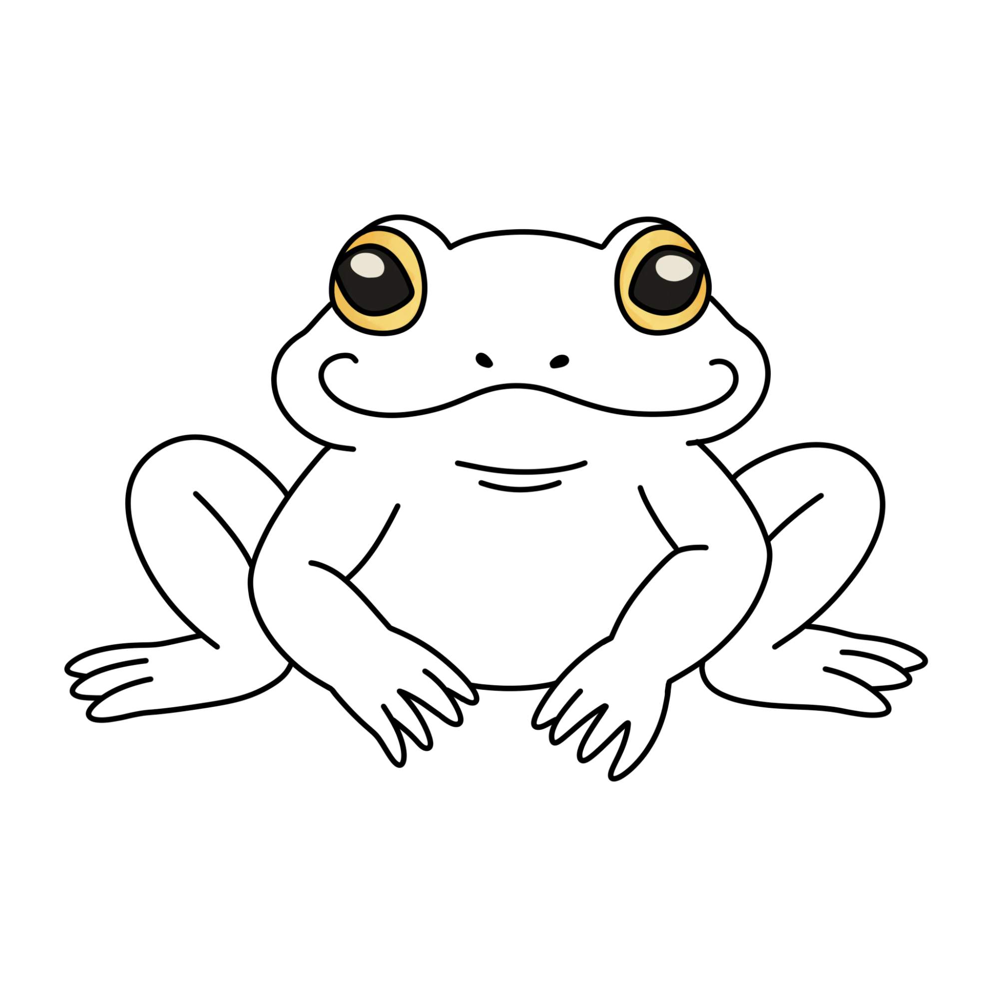 Frog Drawing (easy) - Step-9