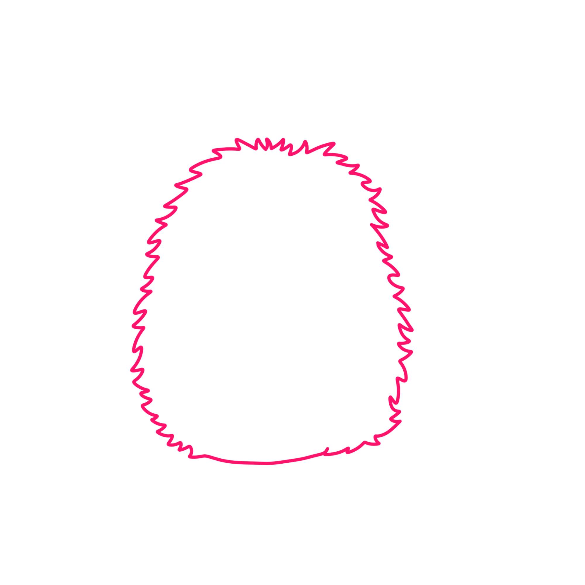 Hedgehog Drawing - Step-1