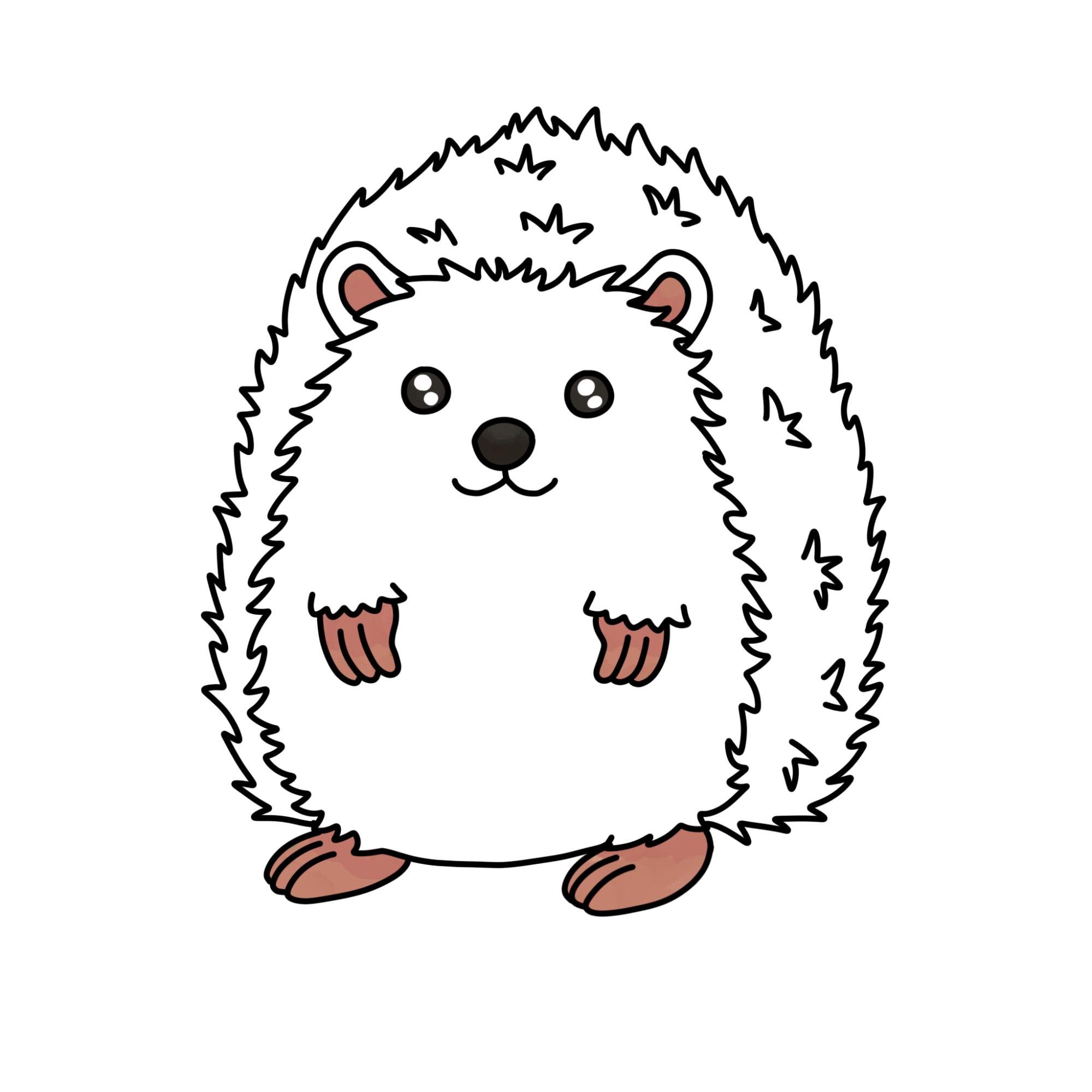 Hedgehog Drawing - Step-10