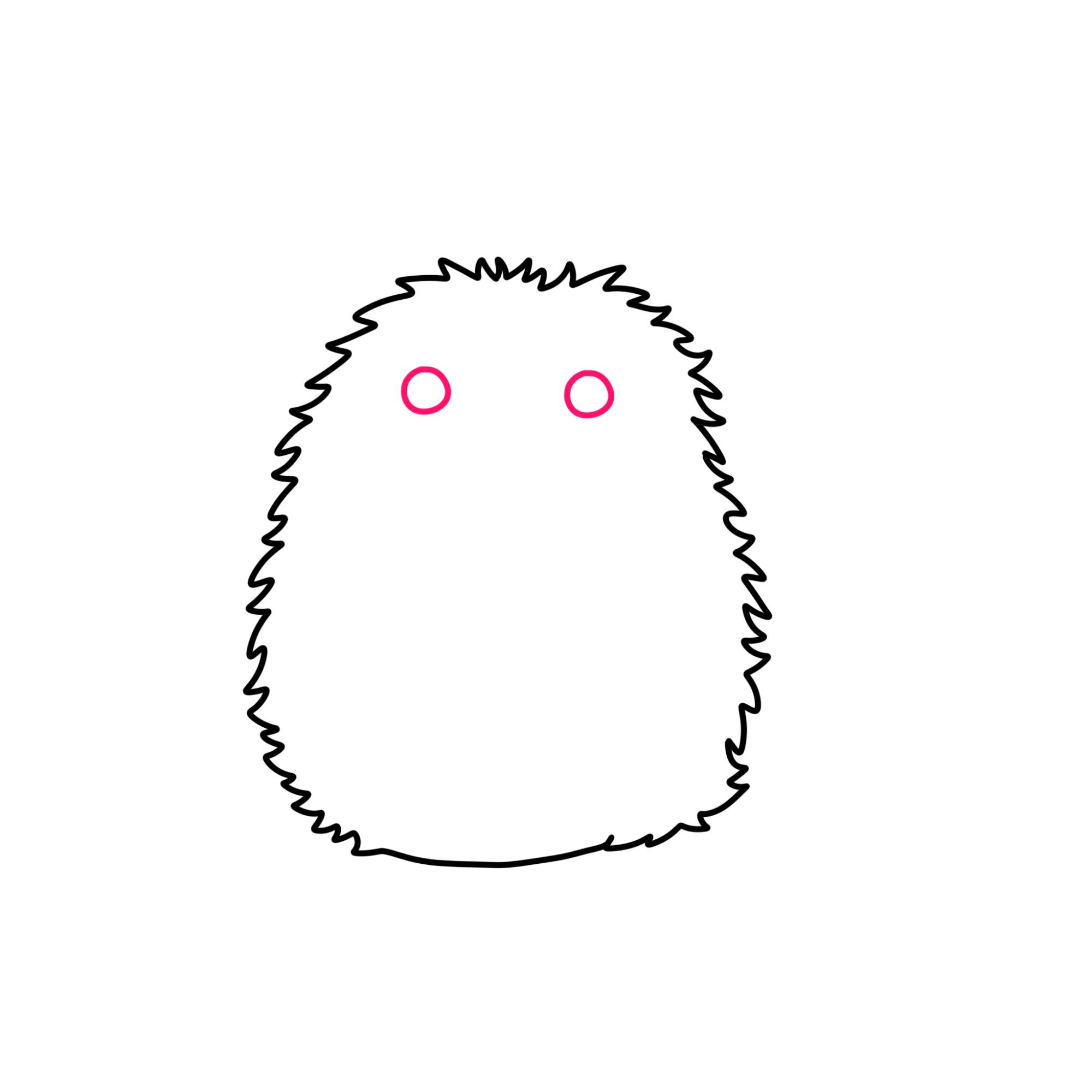 Hedgehog Drawing - Step-2