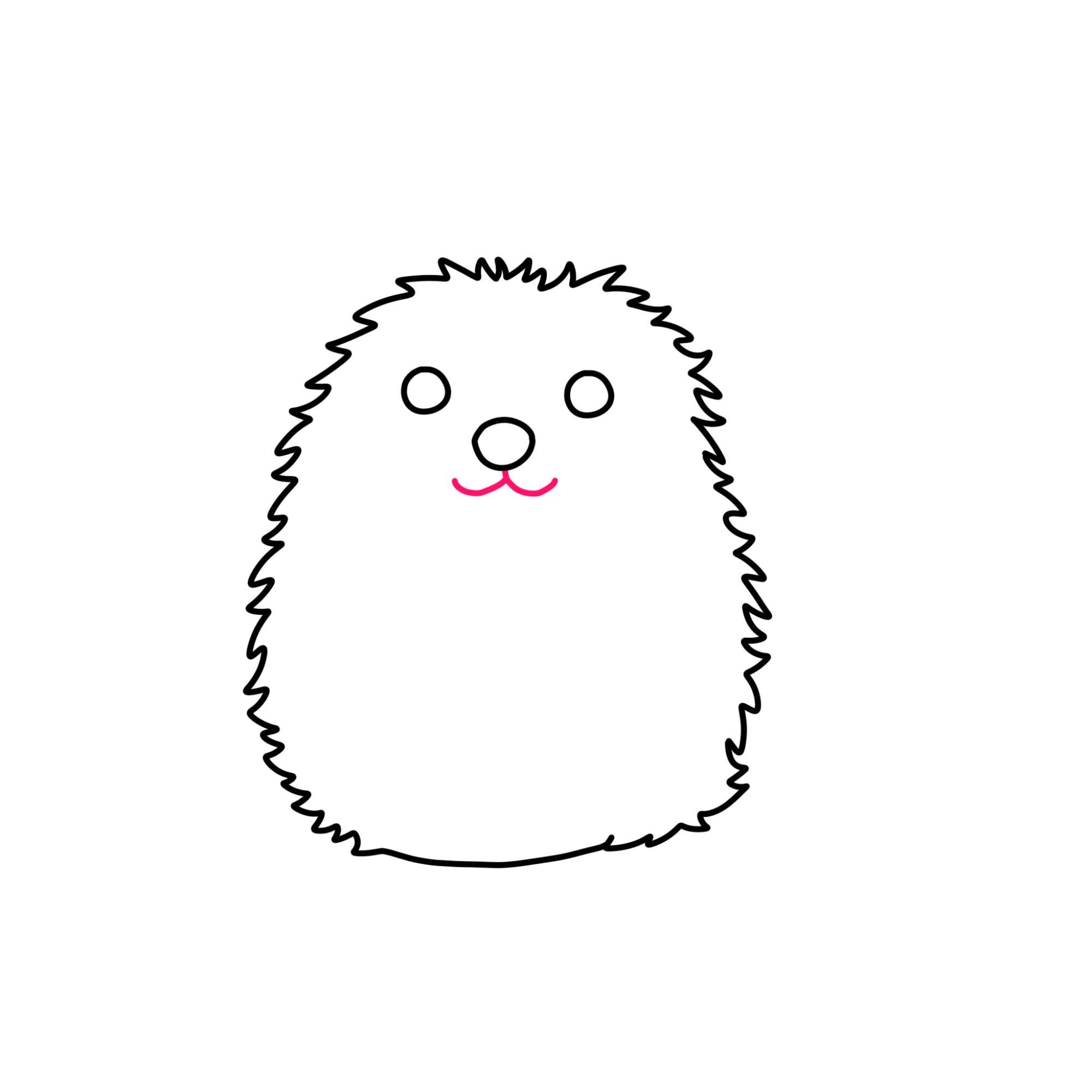 Hedgehog Drawing - Step-4